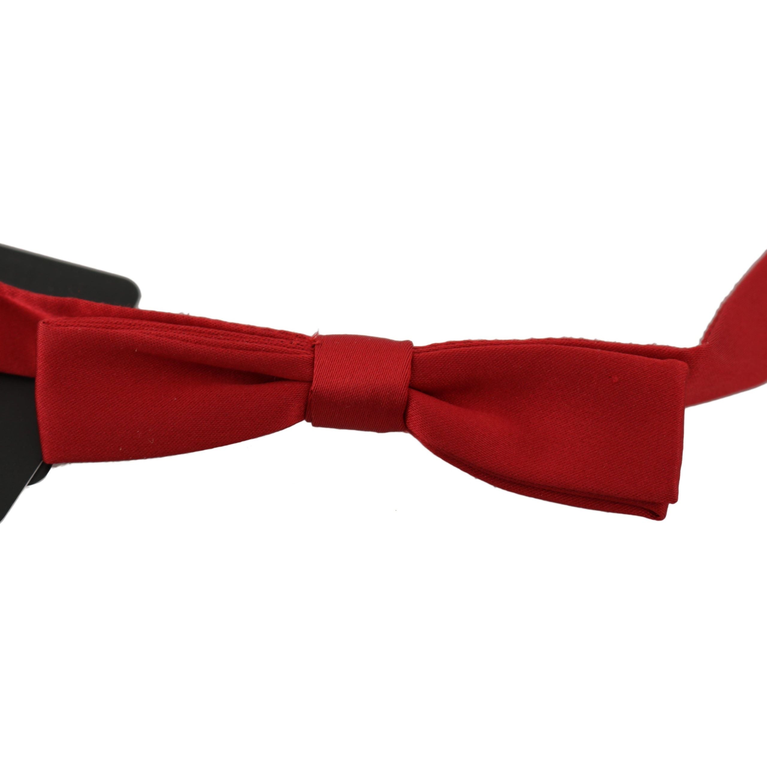 Dolce & Gabbana Red Silk Bow Tie for Sophisticated Style