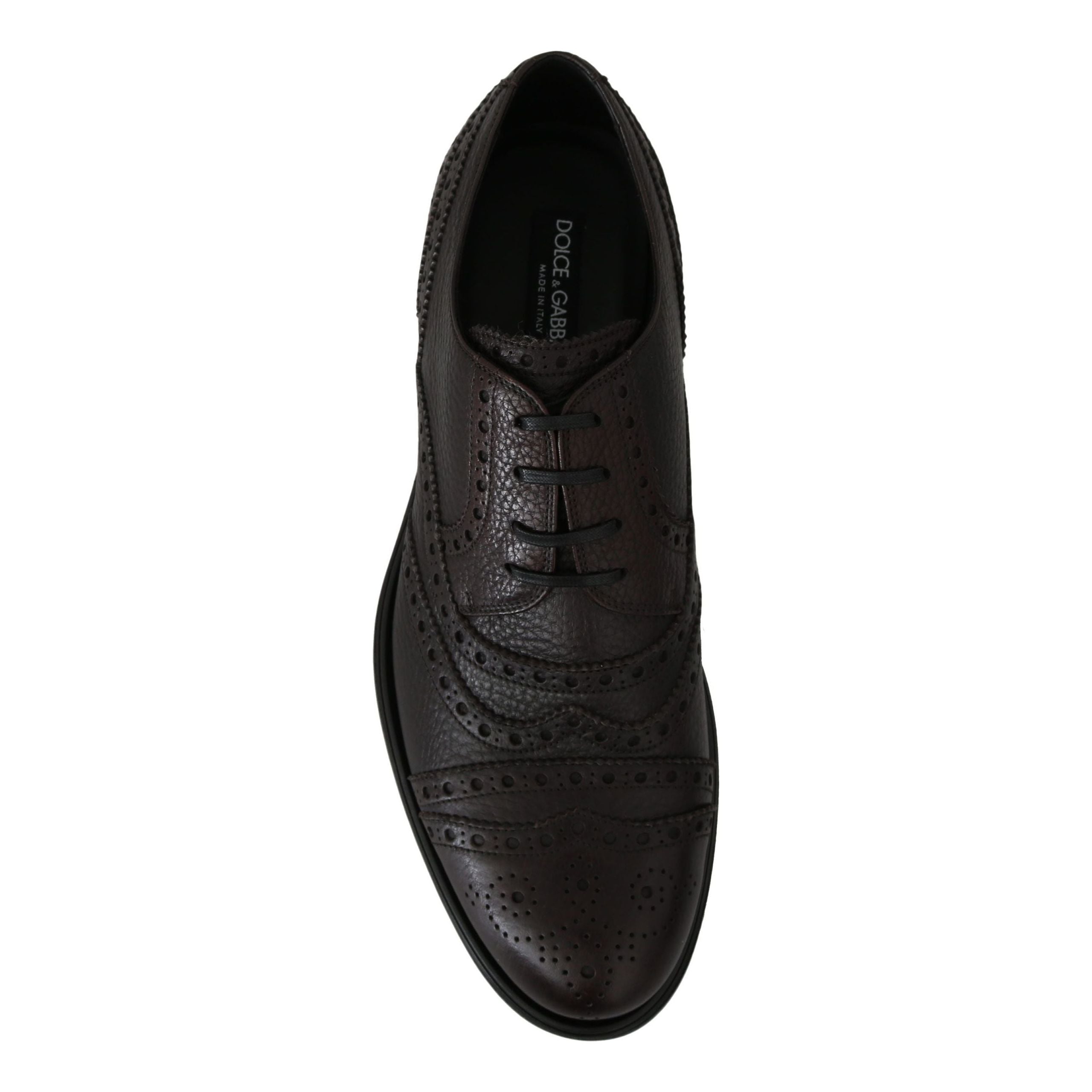 Dolce & Gabbana Black Leather Derby Dress Shoes