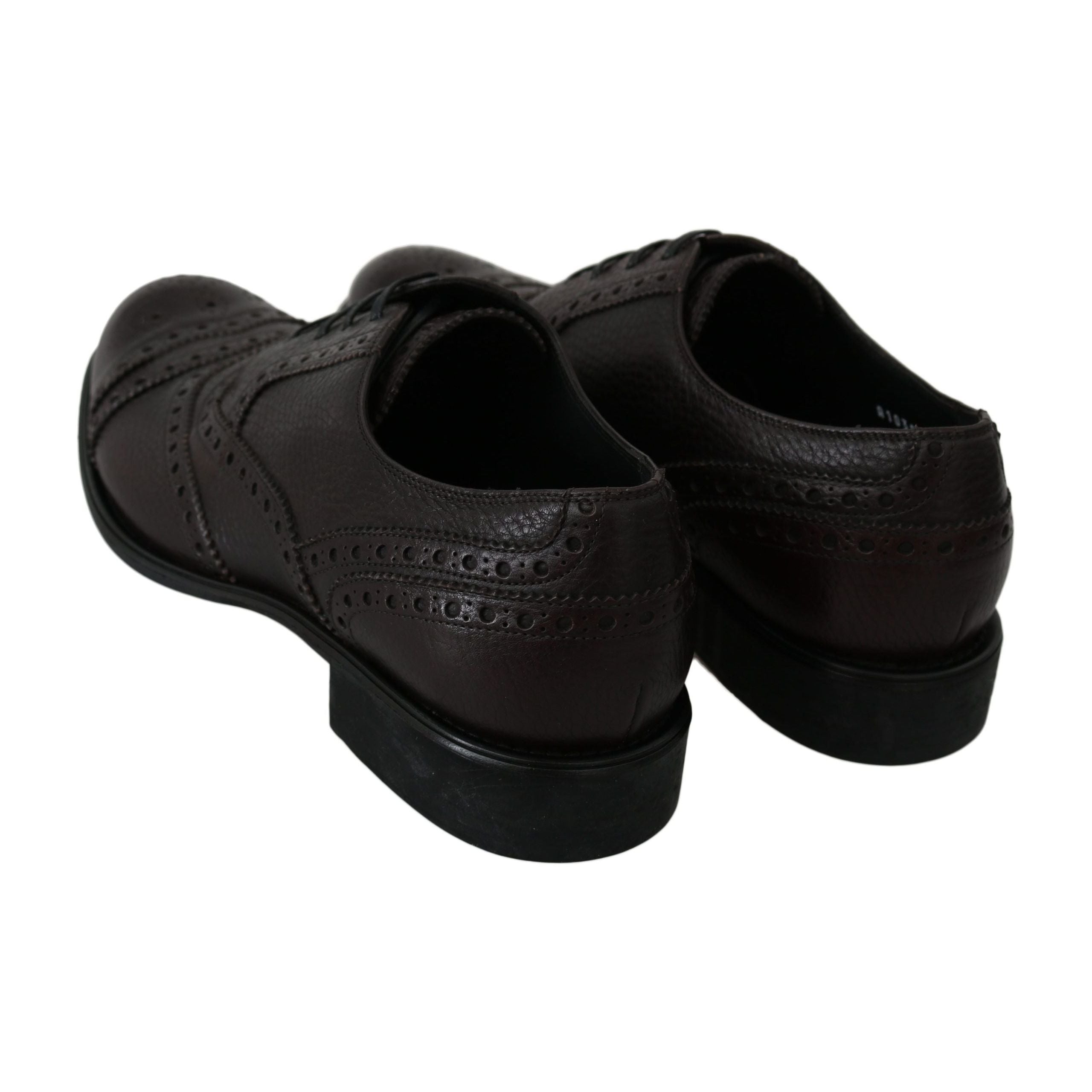 Dolce & Gabbana Black Leather Derby Dress Shoes
