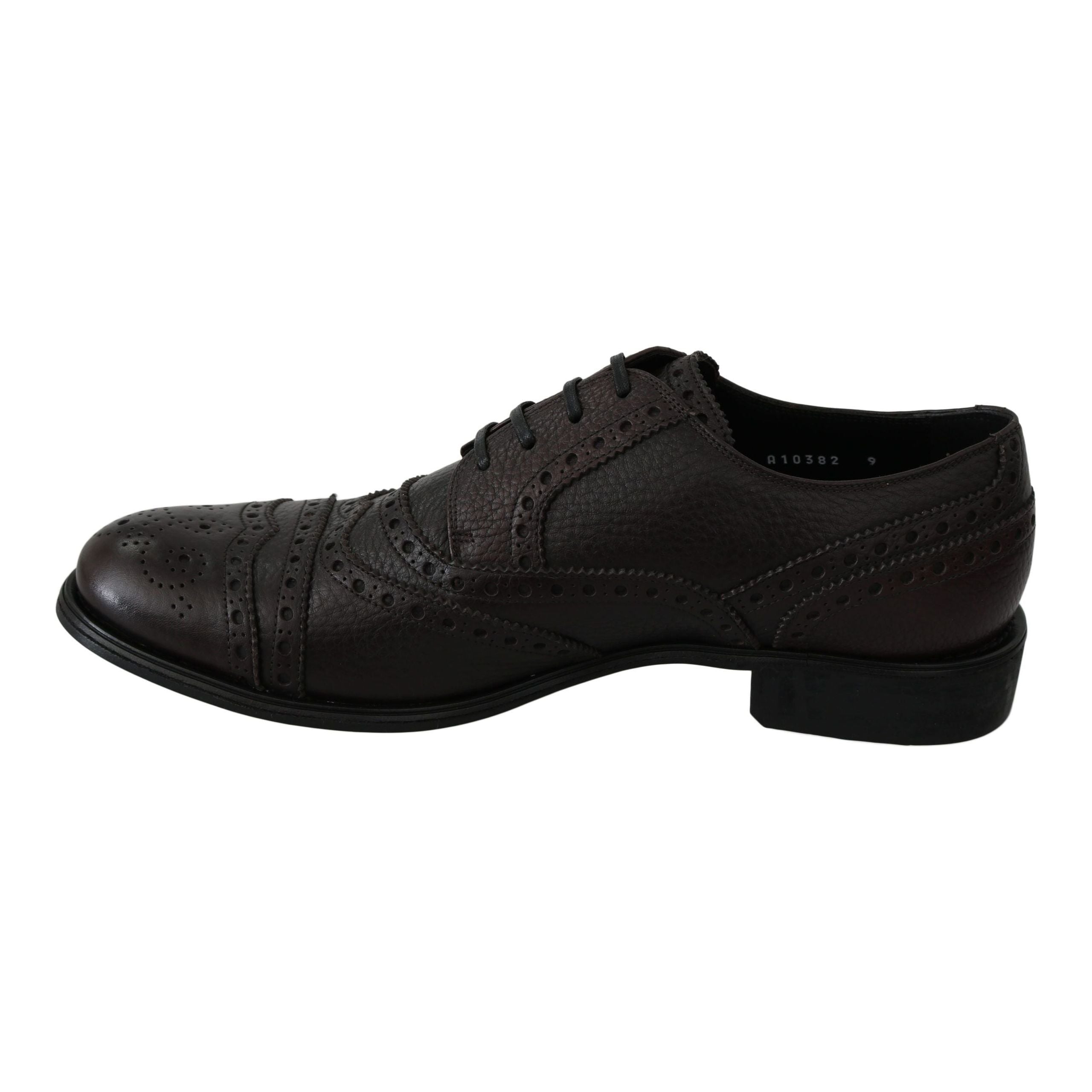 Dolce & Gabbana Black Leather Derby Dress Shoes