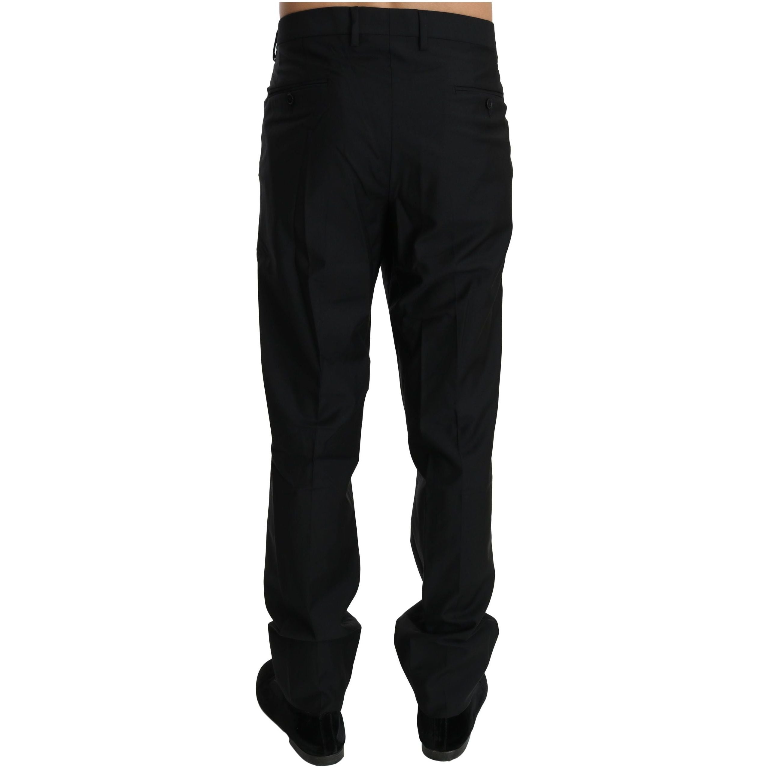 Dolce & Gabbana Black Virgin Wool Dress Pants