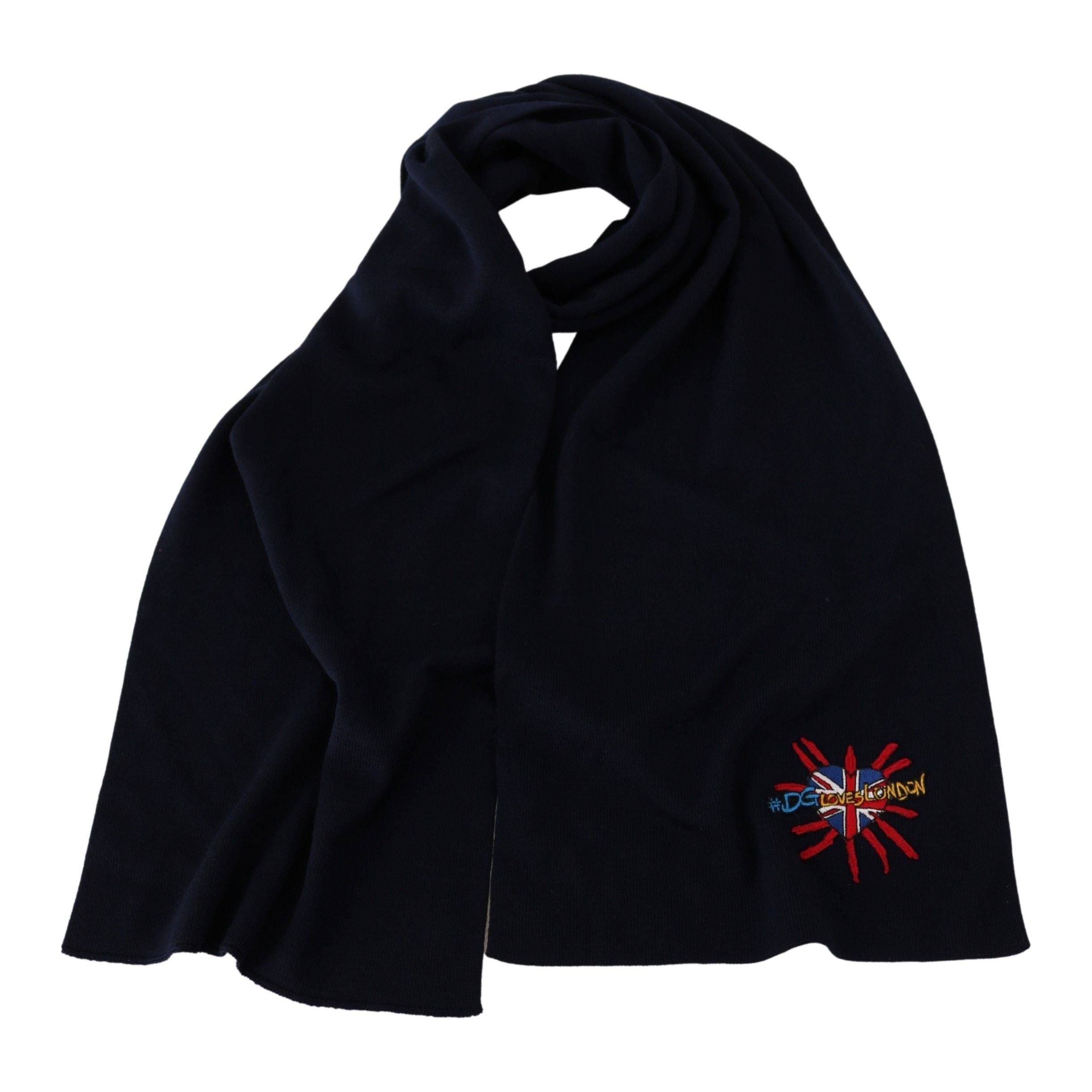 Dolce & Gabbana Grey Virgin Wool Scarf for Sophistication