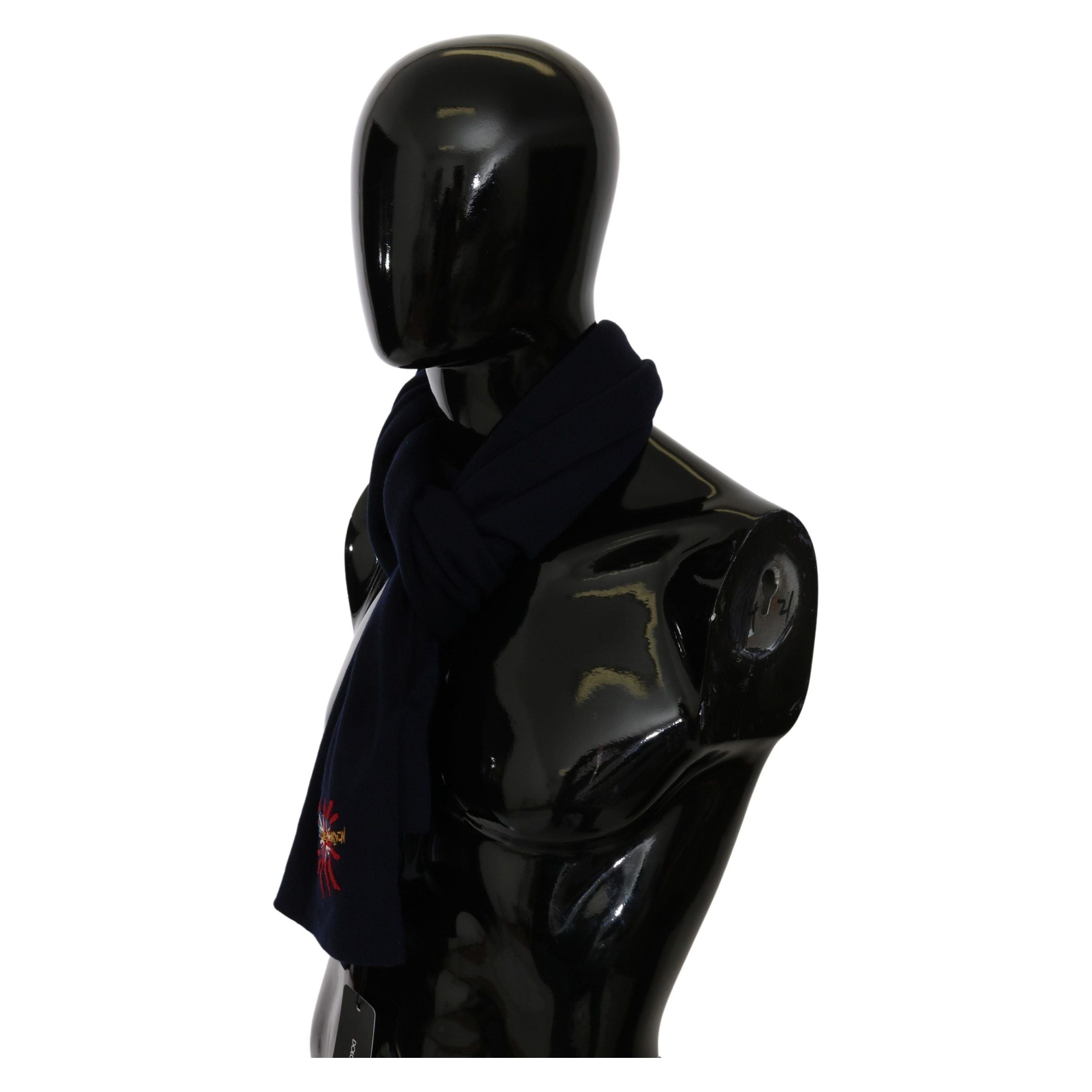 Dolce & Gabbana Grey Virgin Wool Scarf for Sophistication