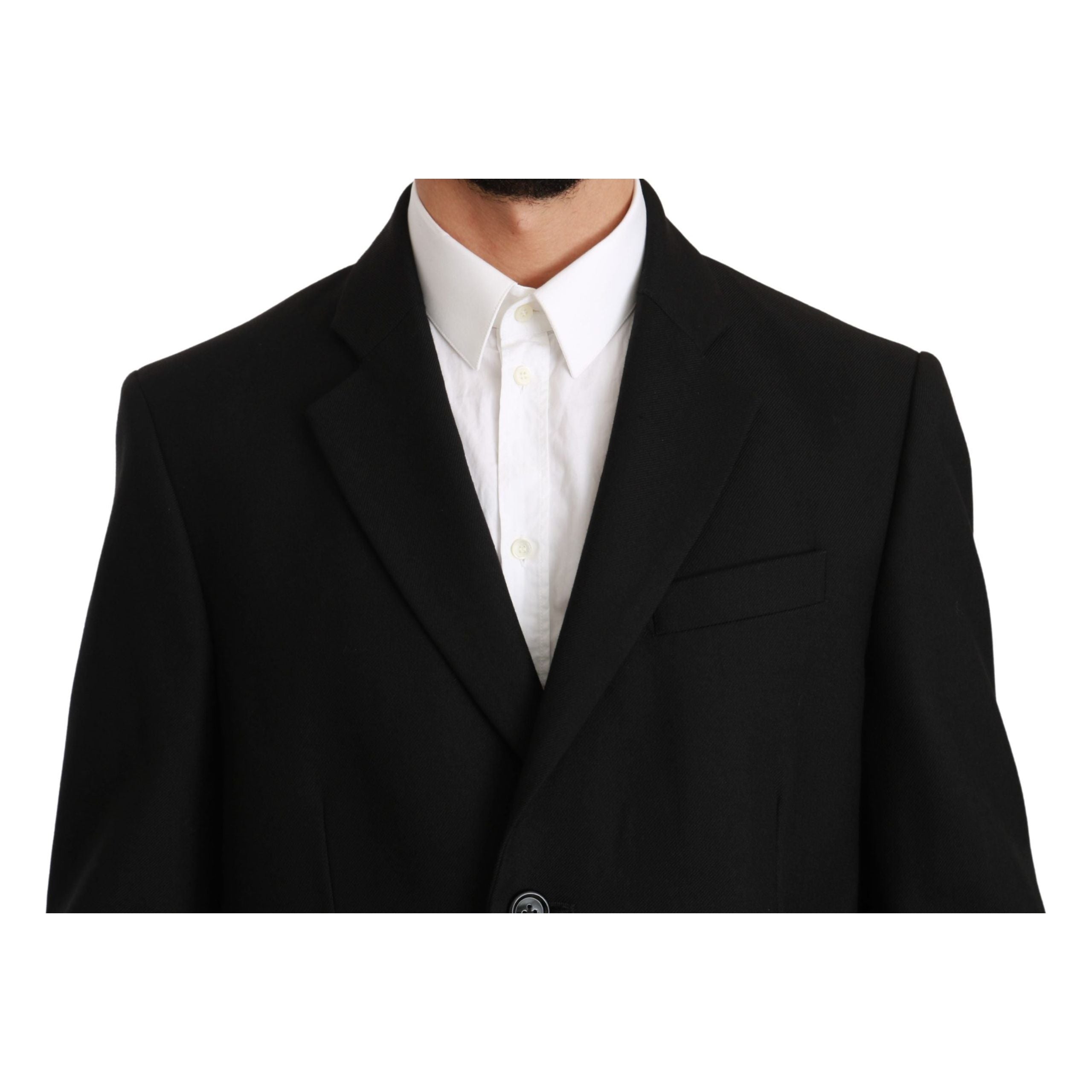Dolce & Gabbana Black Wool Formal Blazer
