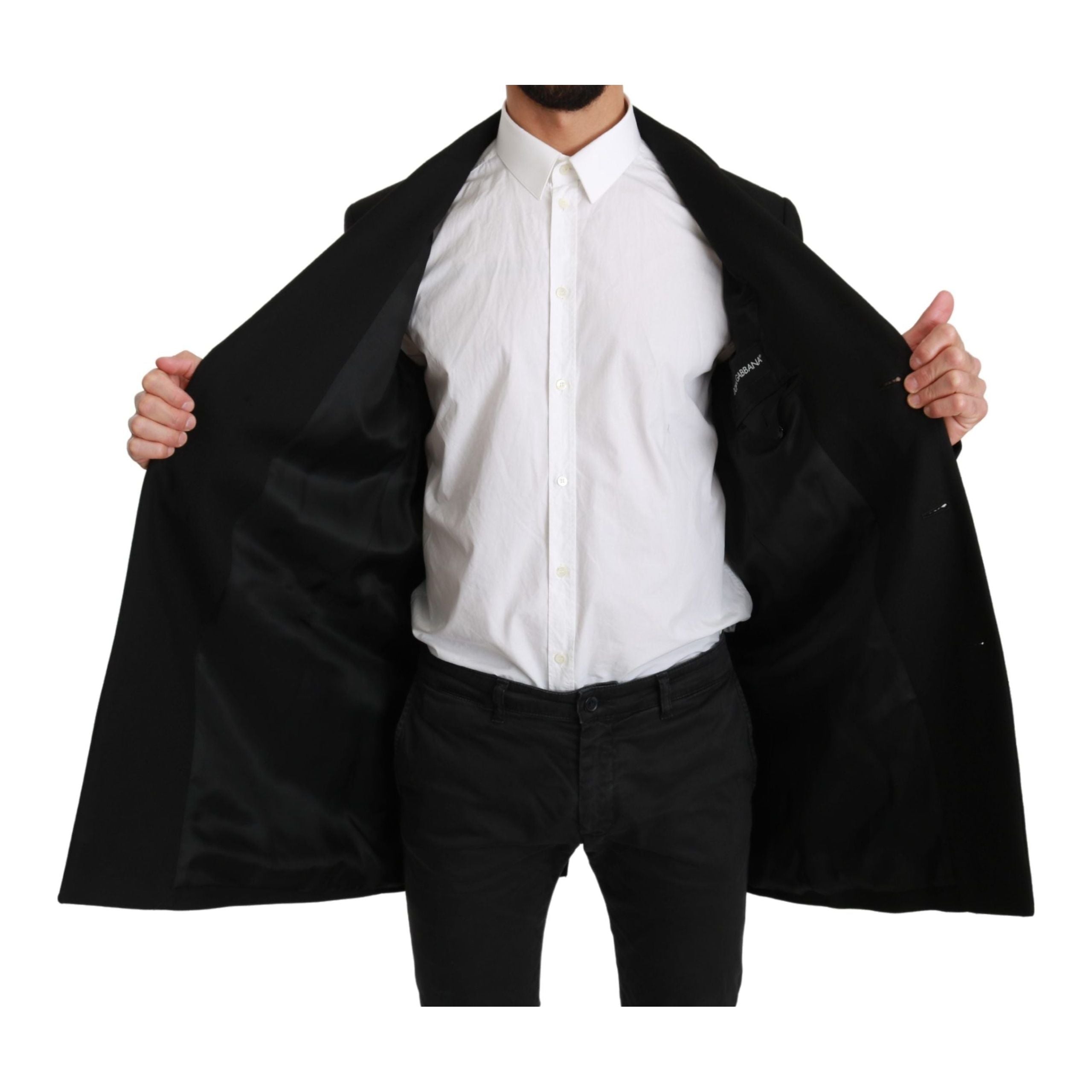 Dolce & Gabbana Black Wool Formal Blazer