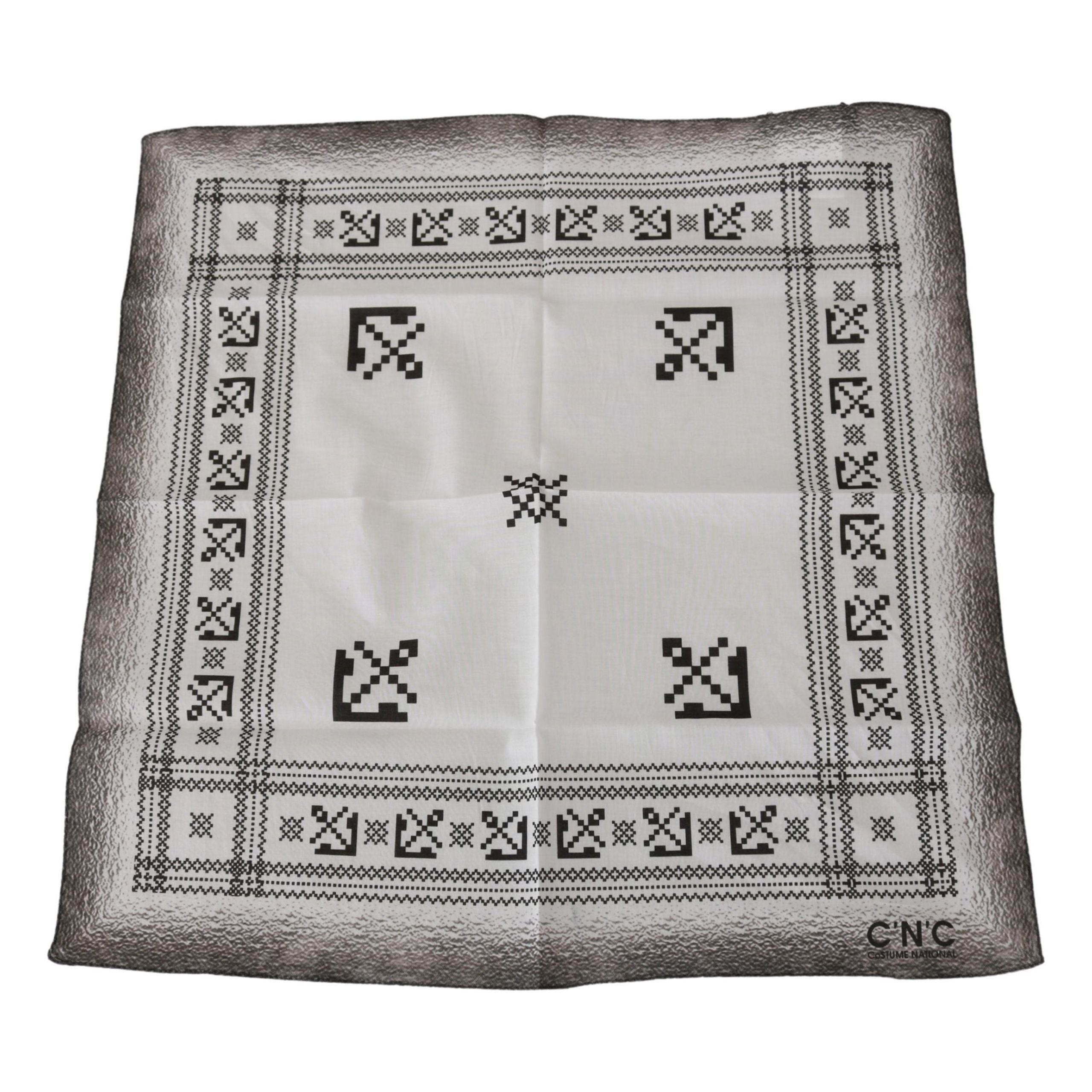 Costume National White Cotton Scarf for Timeless Elegance