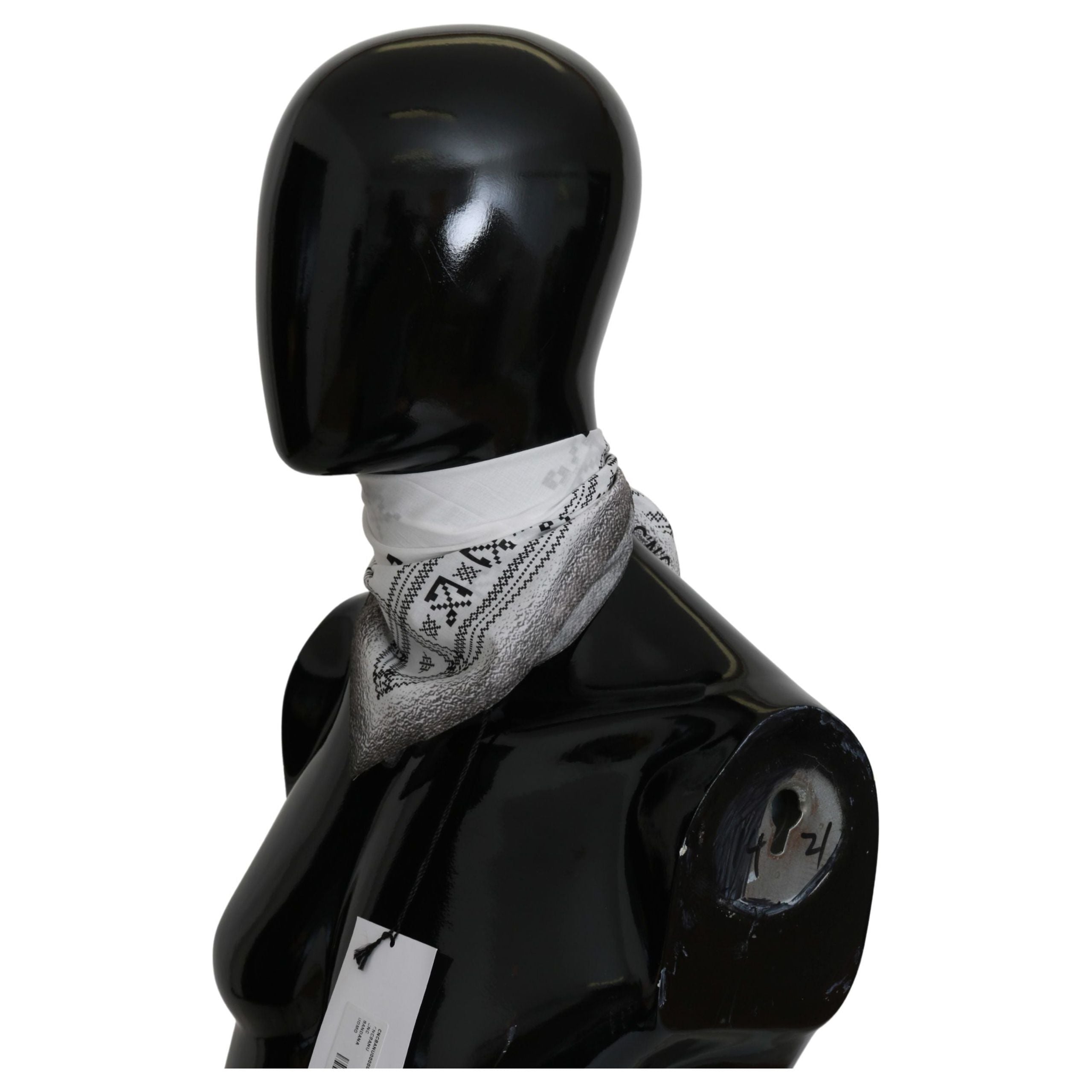 Costume National White Cotton Scarf for Timeless Elegance