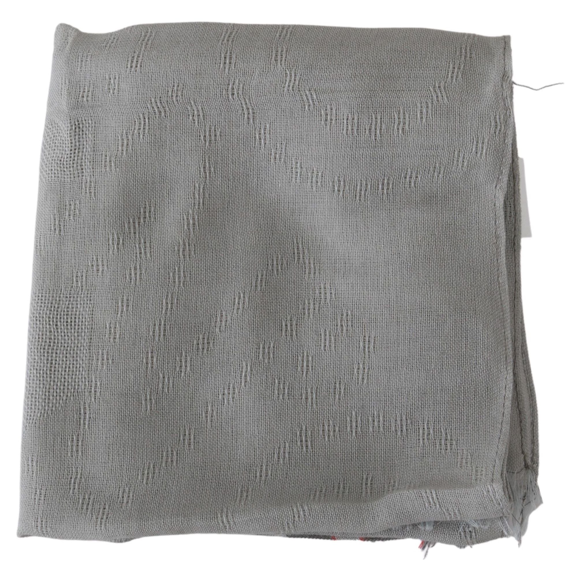 Costume National Gray Cotton Scarf for Timeless Style