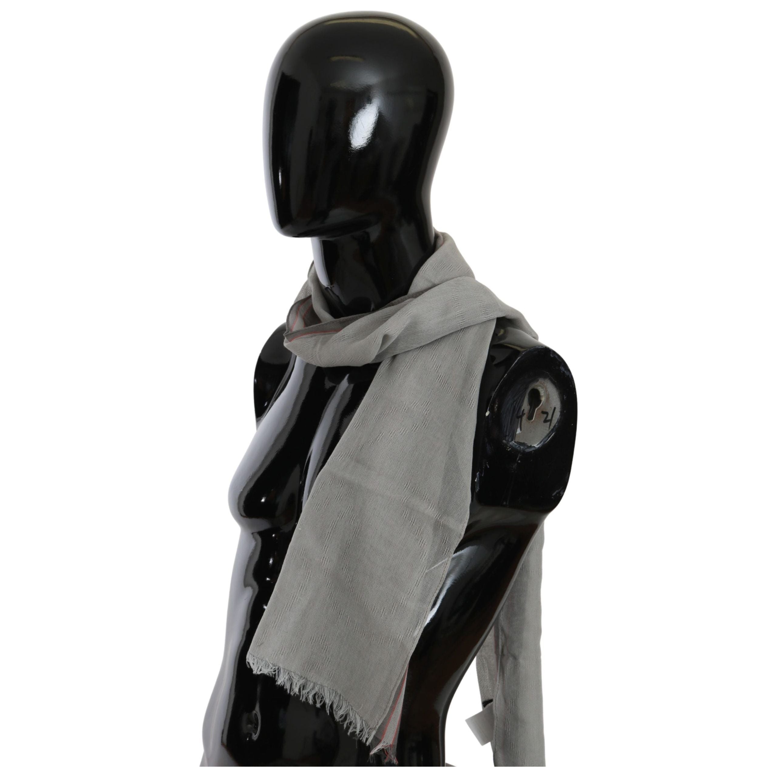 Costume National Gray Cotton Scarf for Timeless Style
