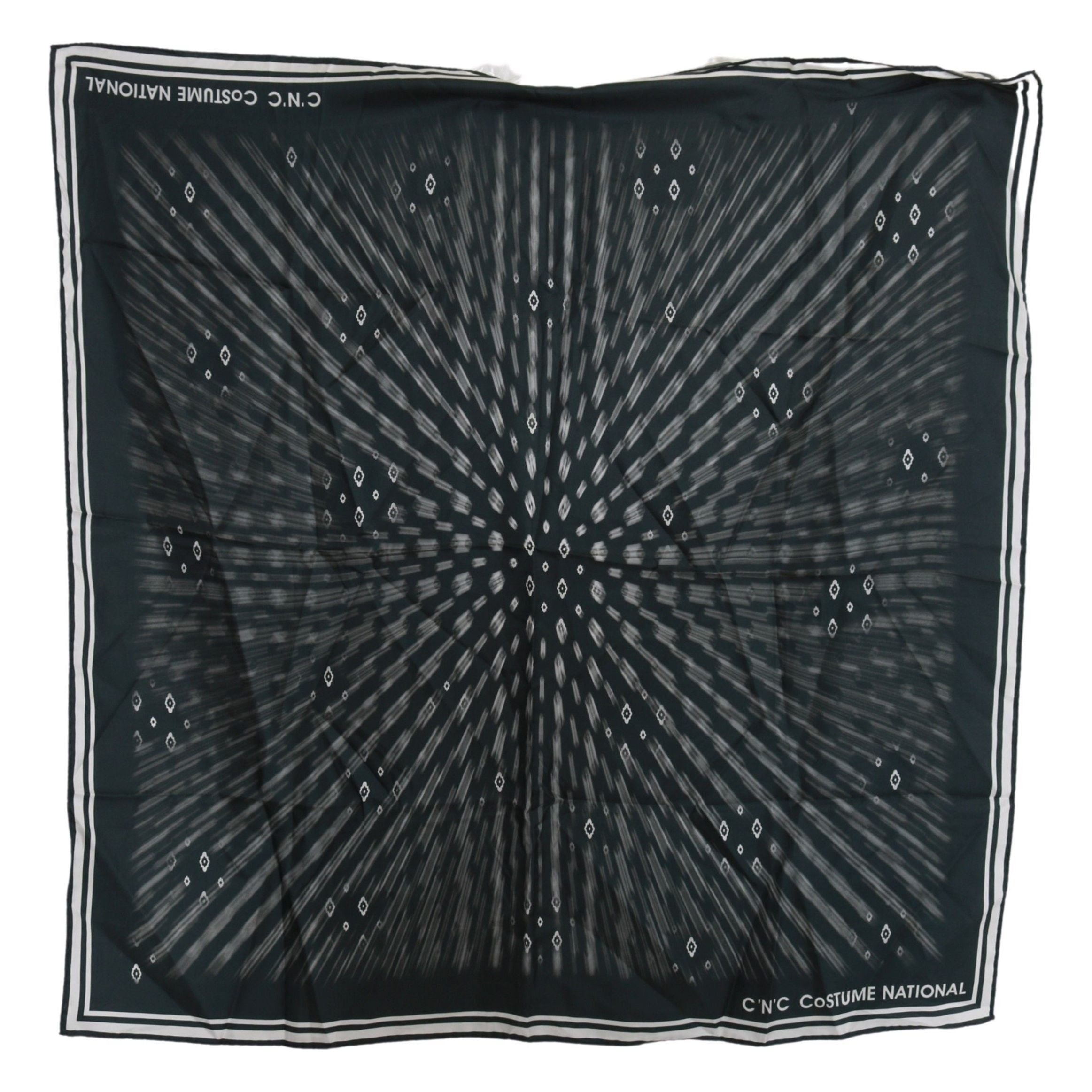 Costume National Blue Silk Printed Scarf Accessory
