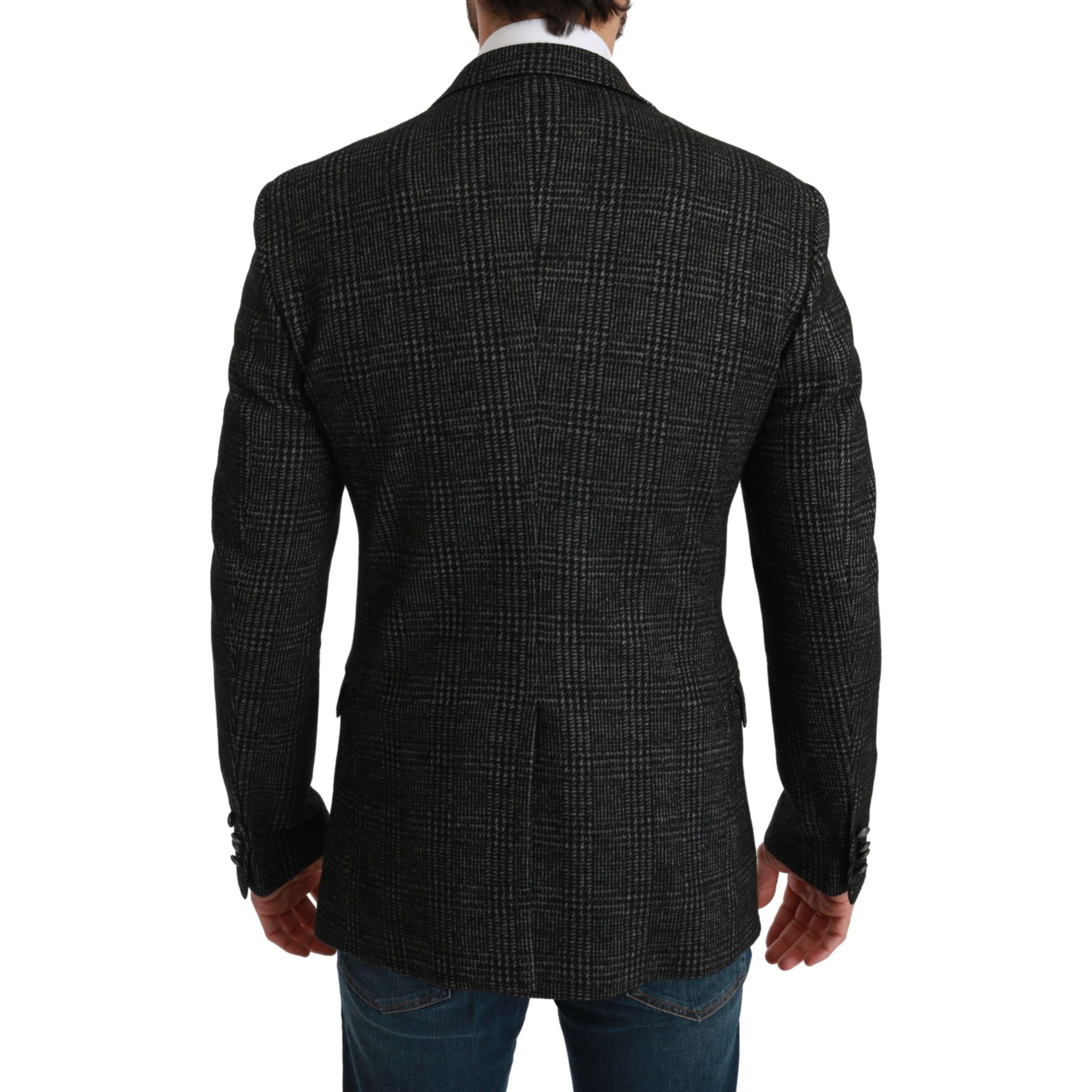 Dolce & Gabbana Gray Wool Cashmere Blazer