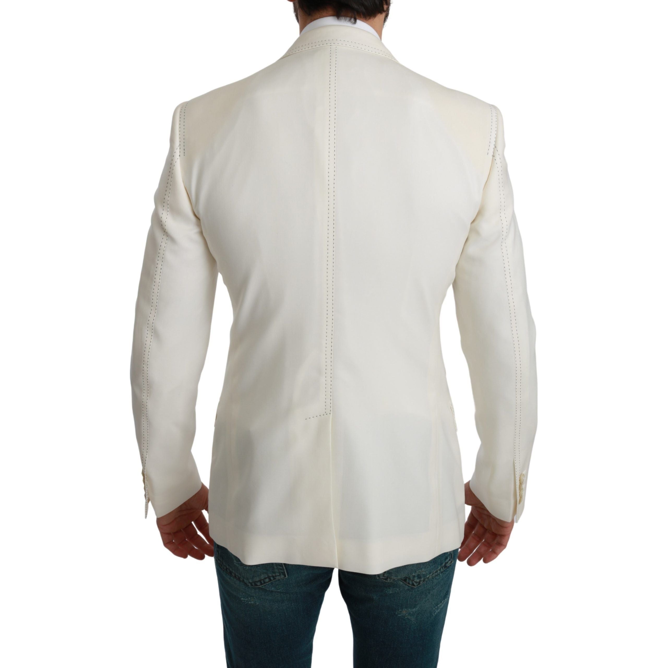 Dolce & Gabbana Navy Virgin Wool Slim Fit Blazer