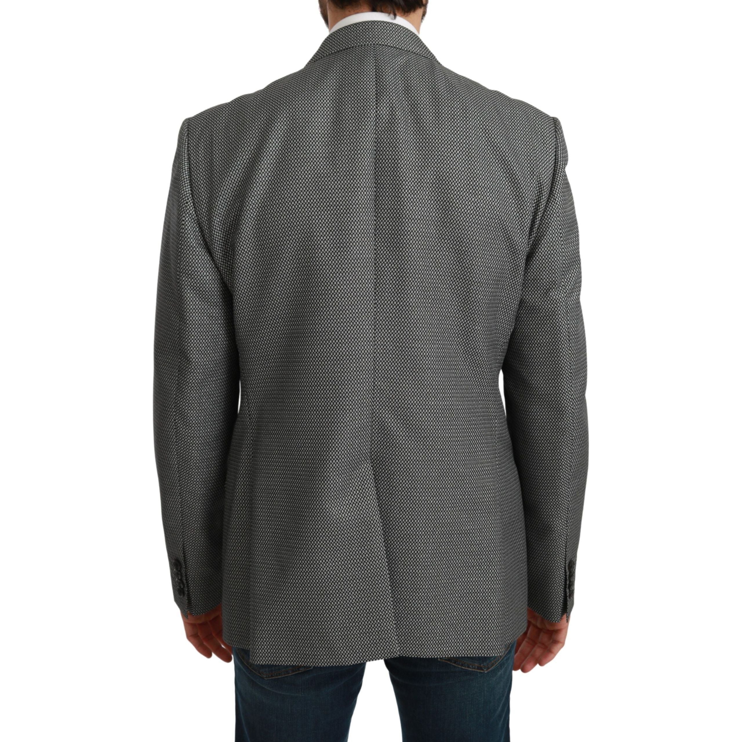 Dolce & Gabbana Gray Wool Slim Fit Blazer