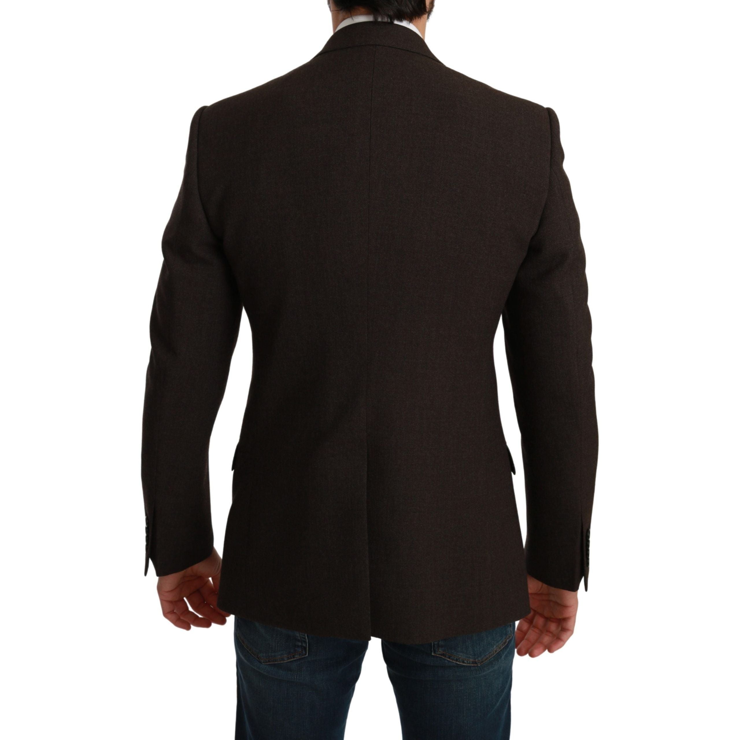 Dolce & Gabbana Brown Virgin Wool Martini Blazer
