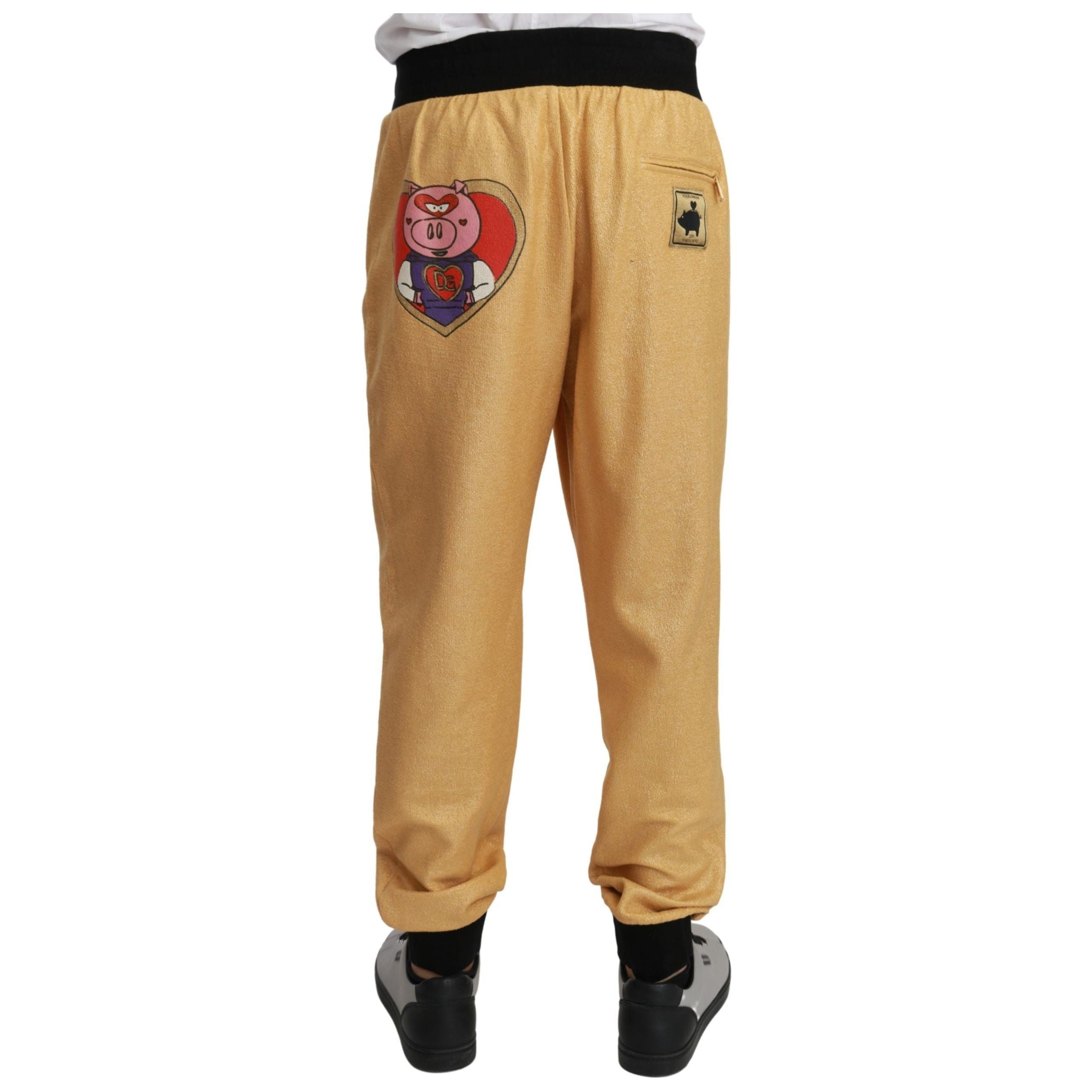 Dolce & Gabbana Multicolour Cotton Sweatpants for Luxe Comfort