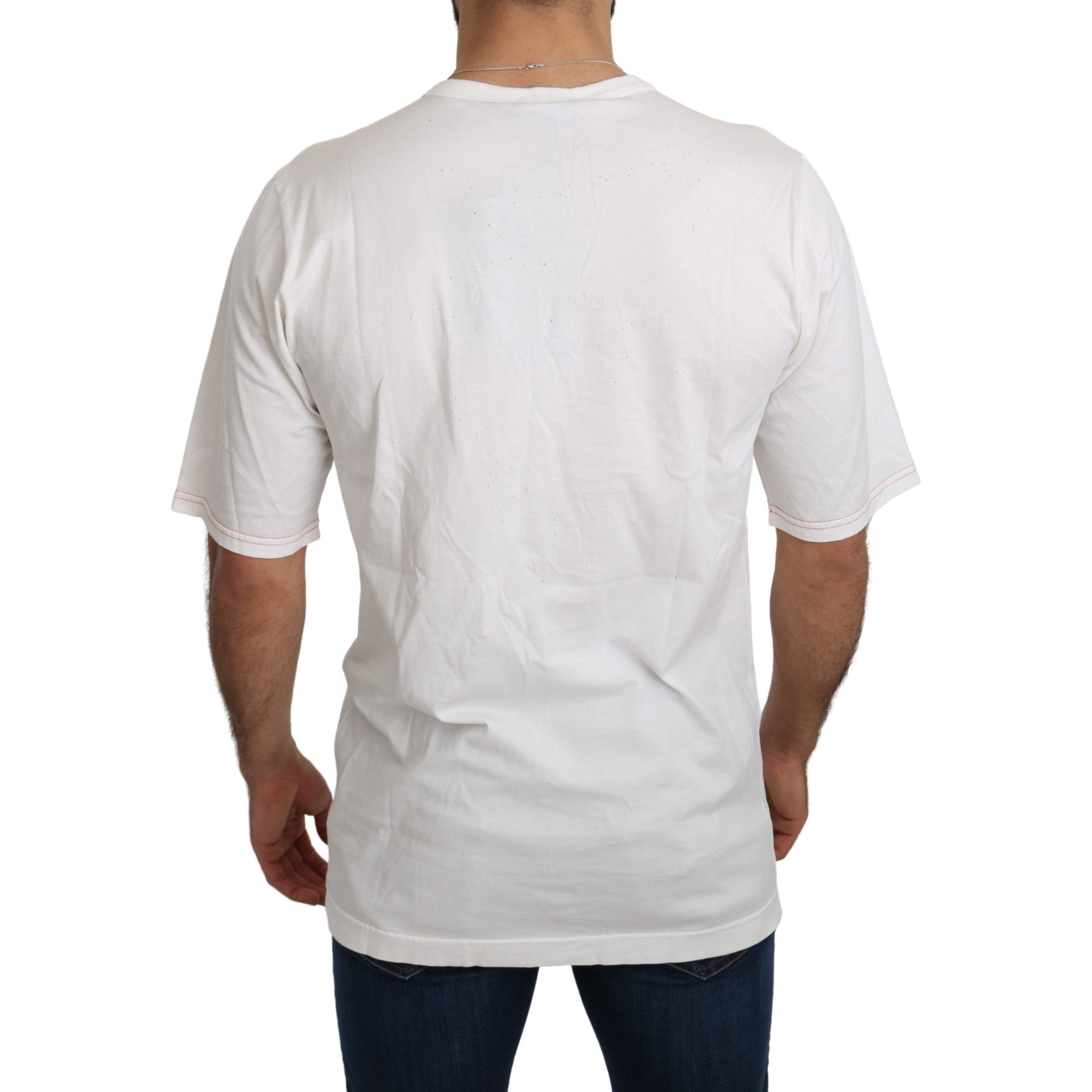 Dolce & Gabbana Beige Cotton Slim Fit Tee