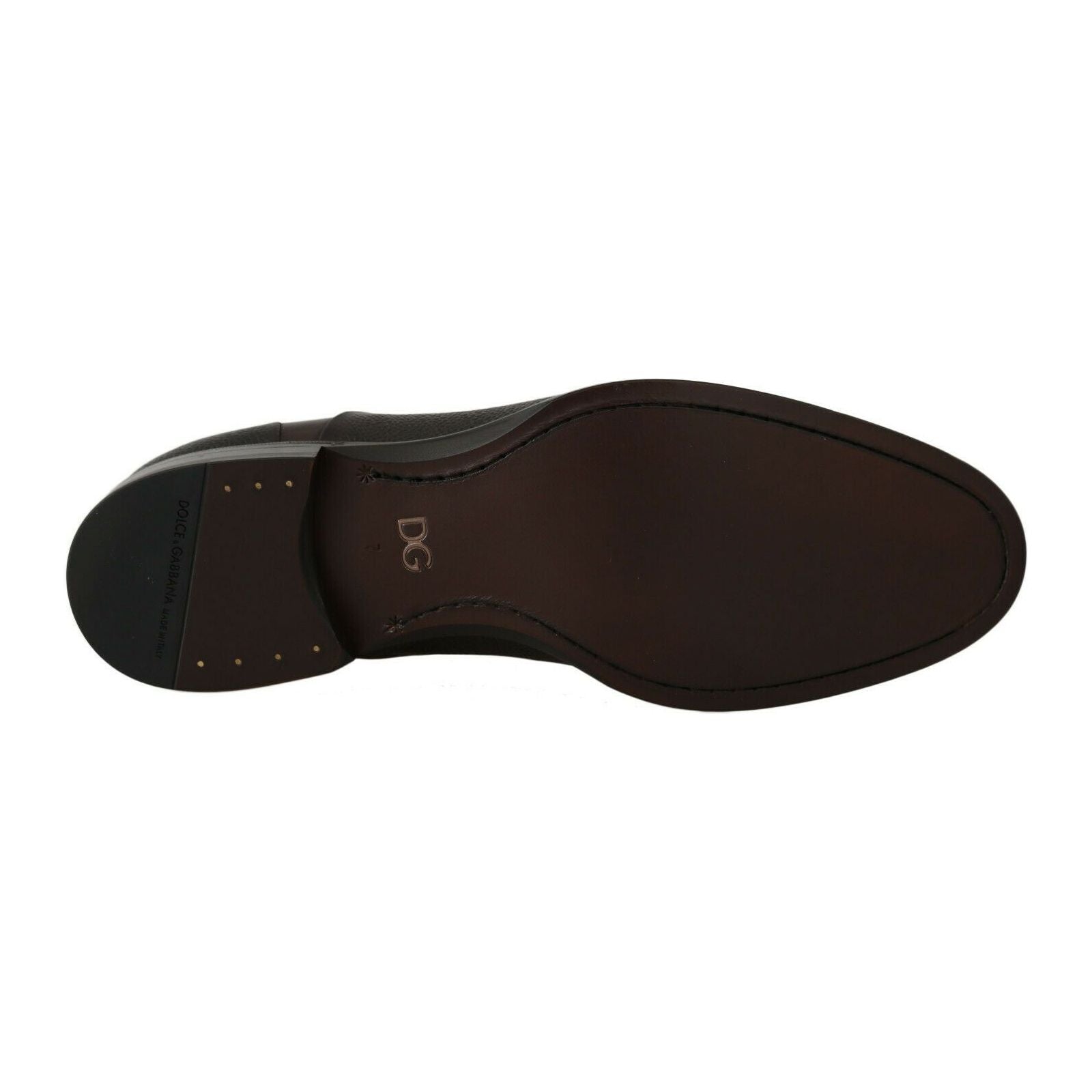 Dolce & Gabbana Brown Leather Formal Lace-ups