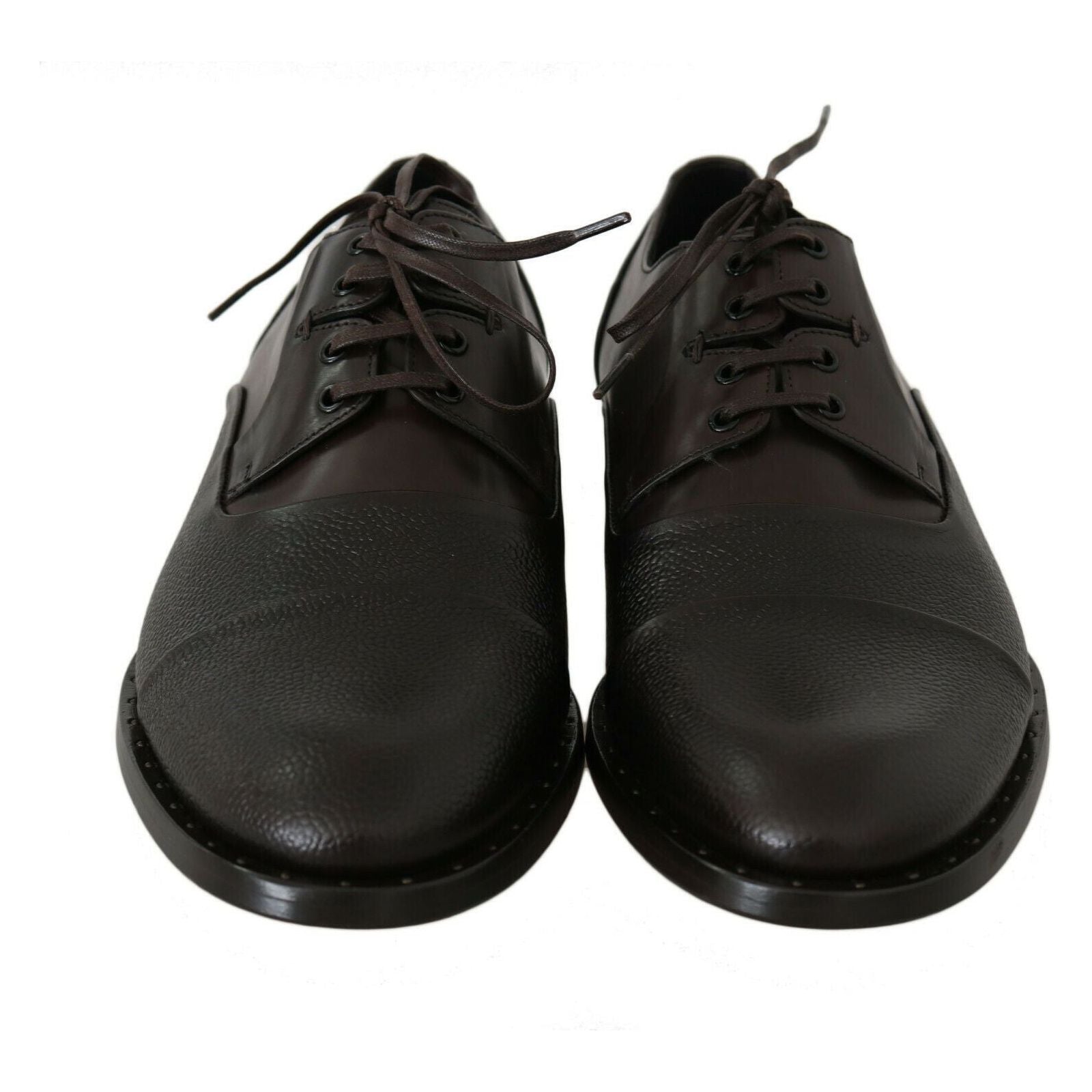 Dolce & Gabbana Brown Leather Formal Lace-ups