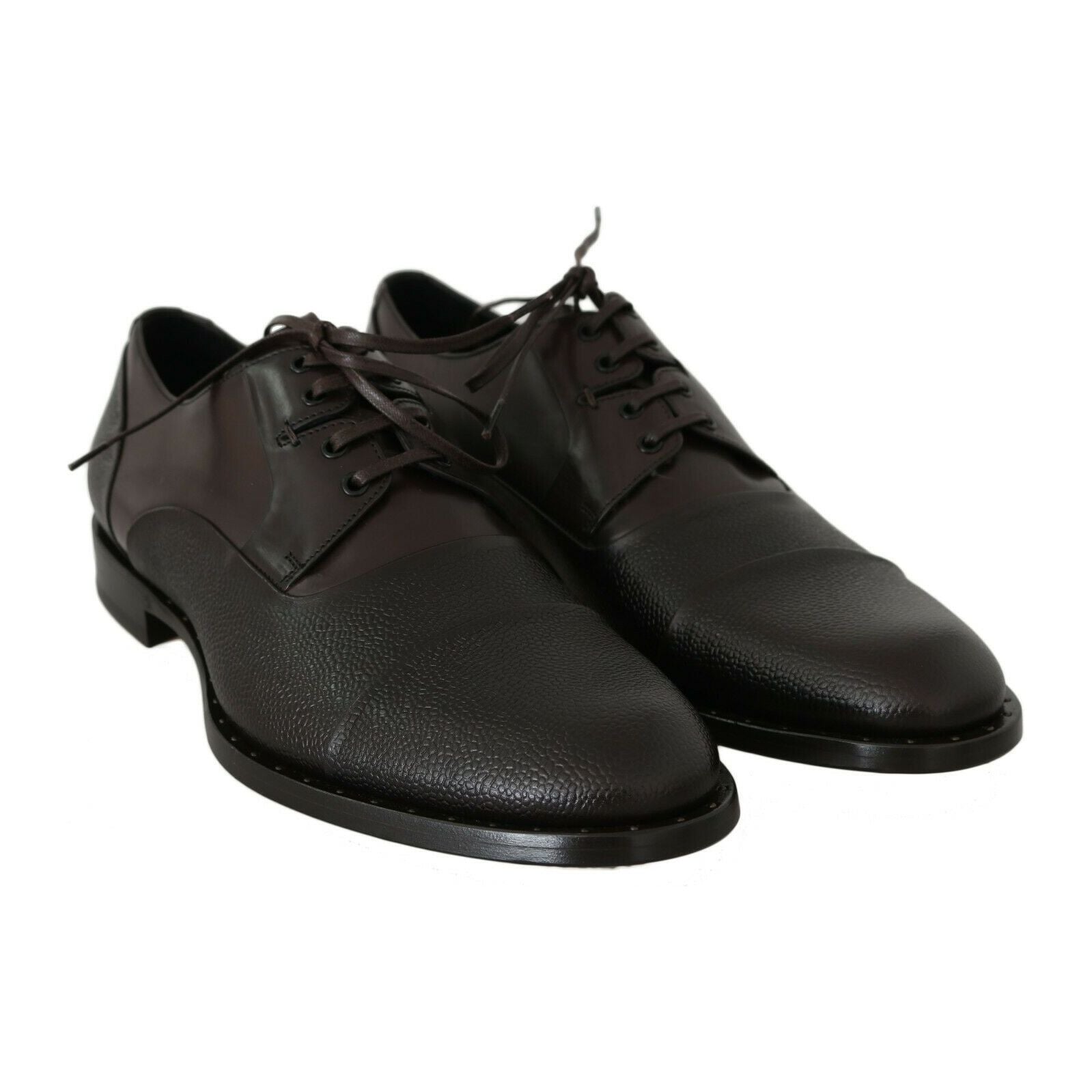 Dolce & Gabbana Brown Leather Formal Lace-ups
