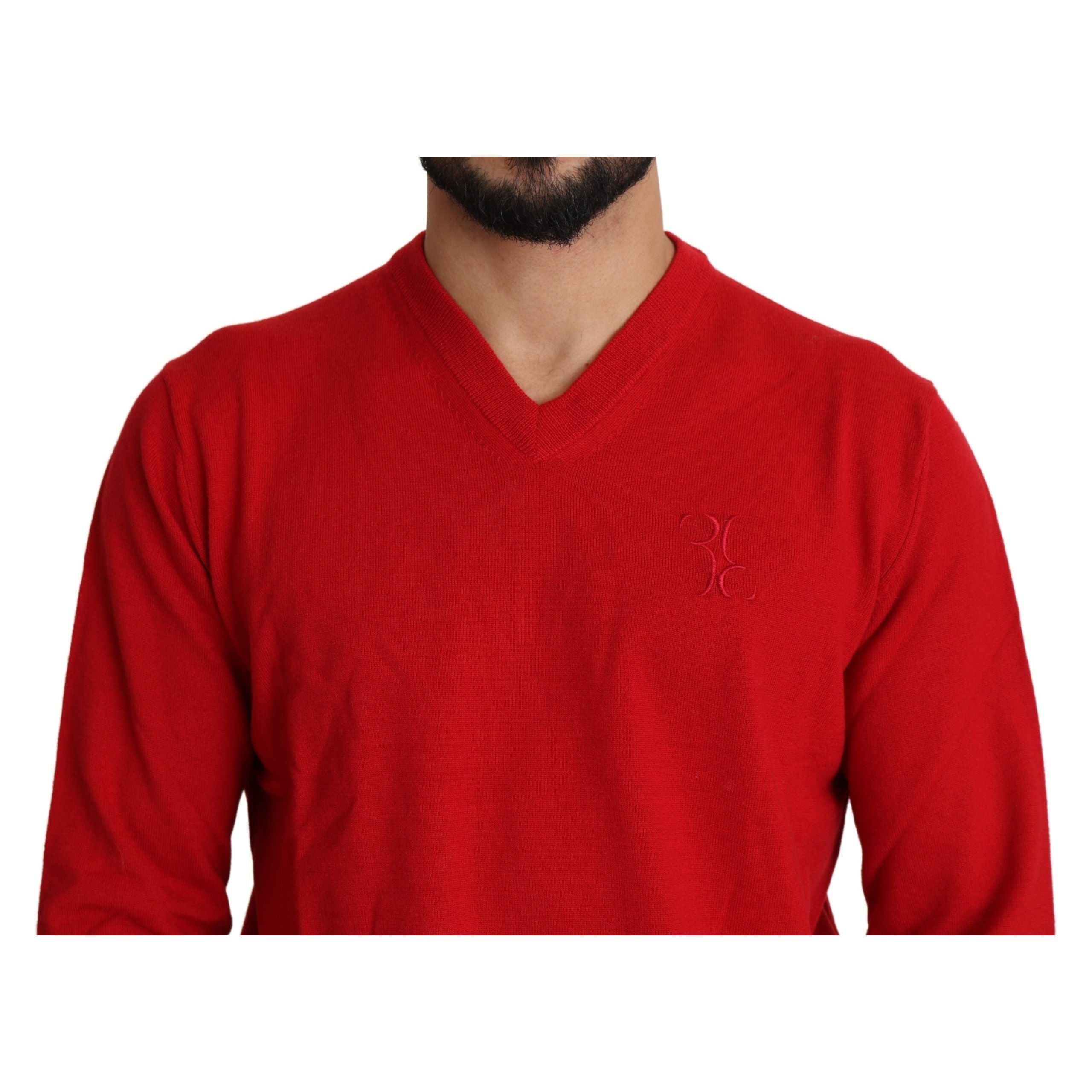 Billionaire Red Wool Iconic Embroidered Sweater
