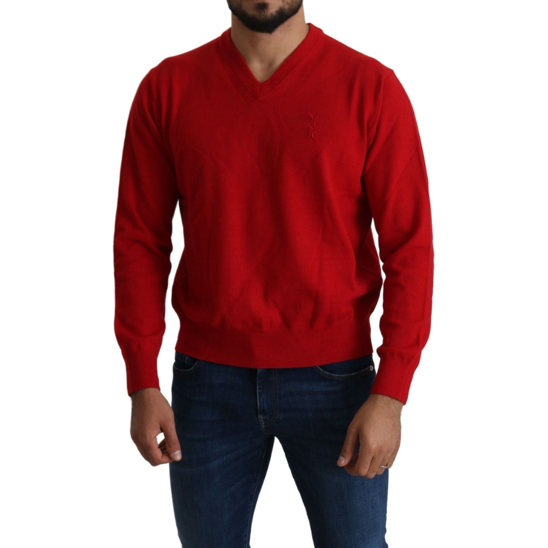 Billionaire Red Wool Iconic Embroidered Sweater