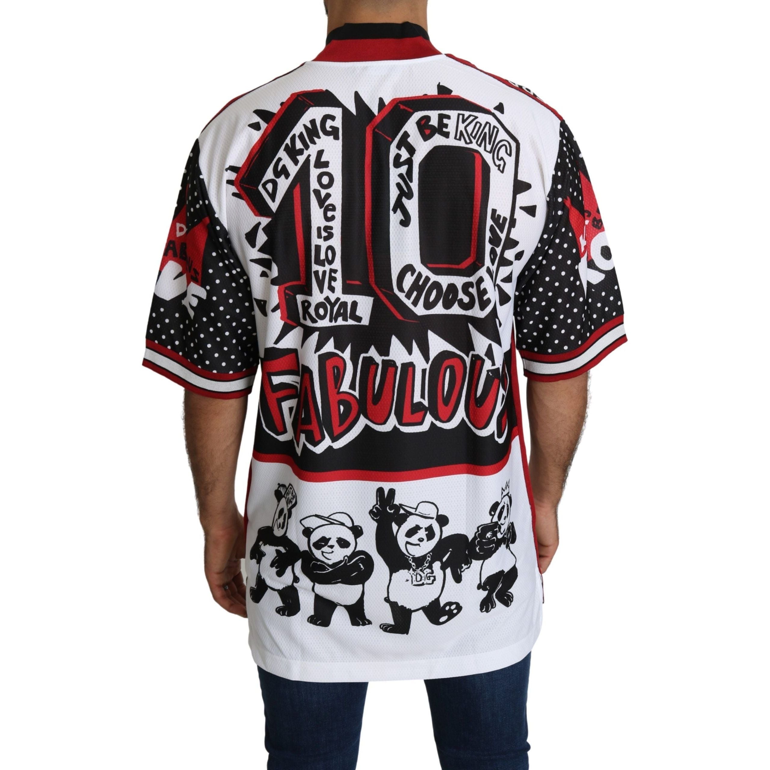 Dolce & Gabbana White Cotton Zipper Collar Tee