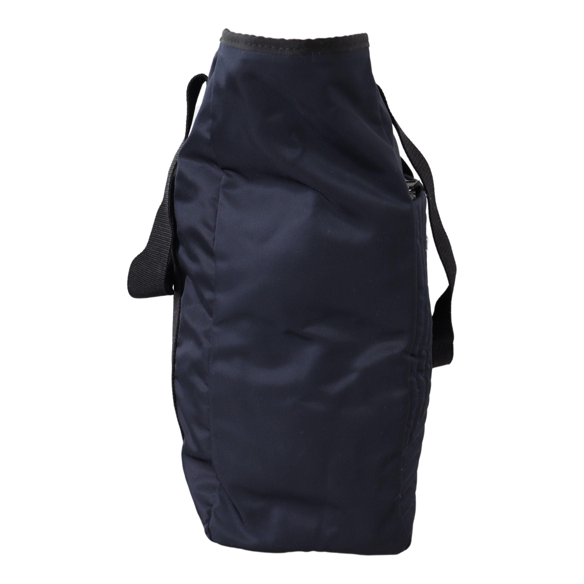 Versace Blue Nylon Tote Bag for Timeless Style