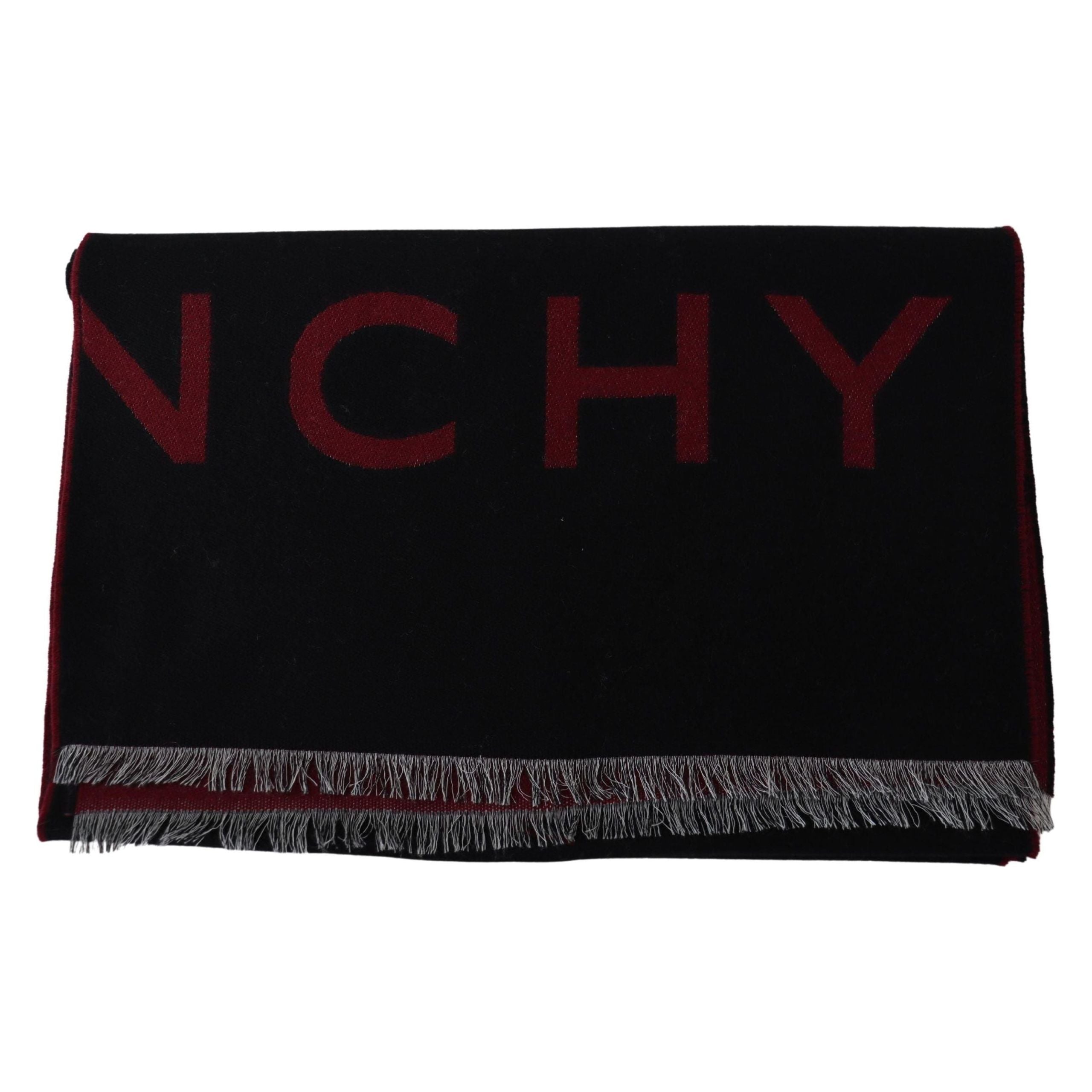 Givenchy Grey Wool Silk Blend Scarf for Sophisticated Style