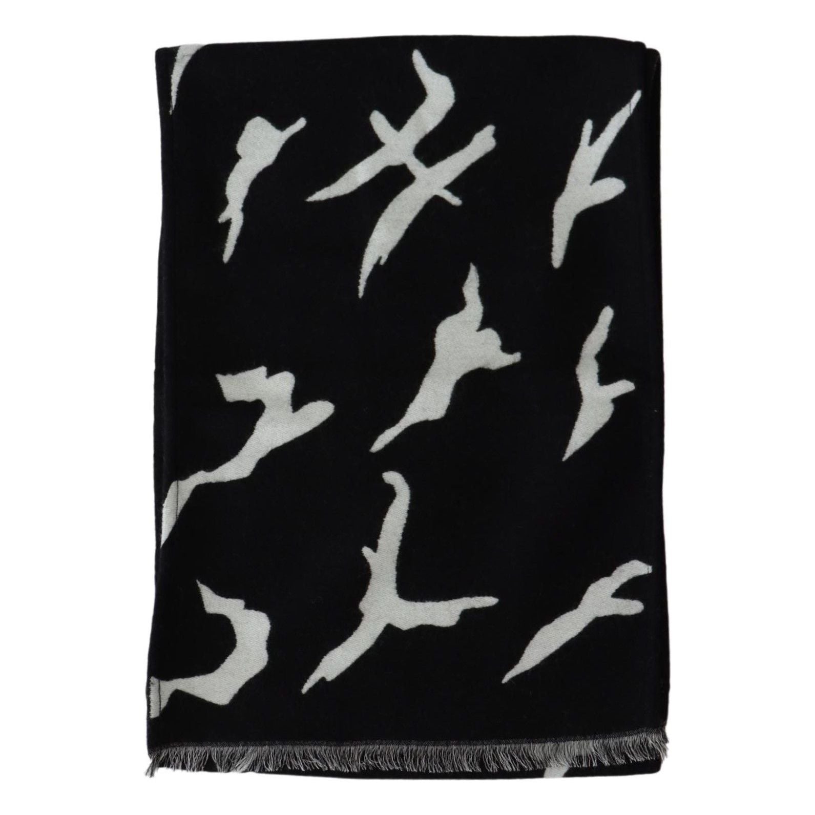 Givenchy Black Wool-Silk Scarf in Elegant Design