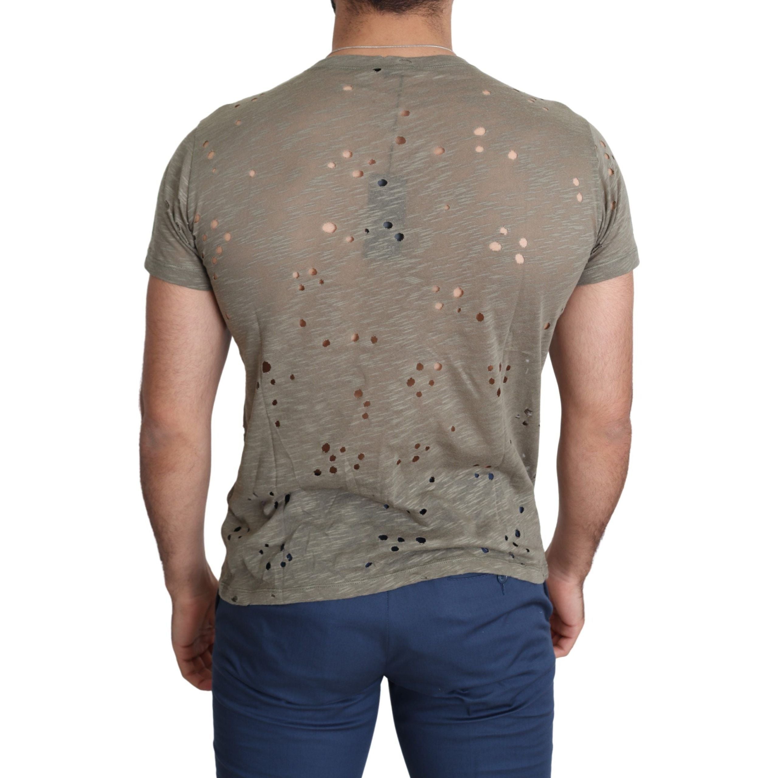 Guess Chic Brown Cotton Stretch T-Shirt for Elevated Style