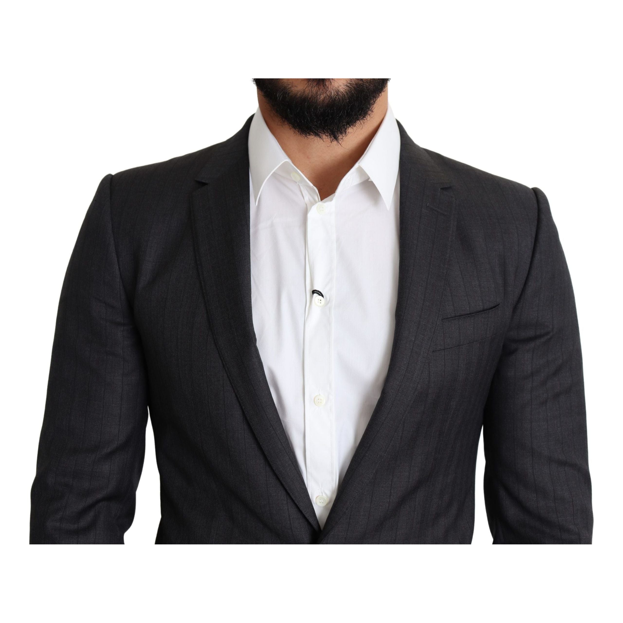 Dolce & Gabbana Black Virgin Wool Martini Blazer