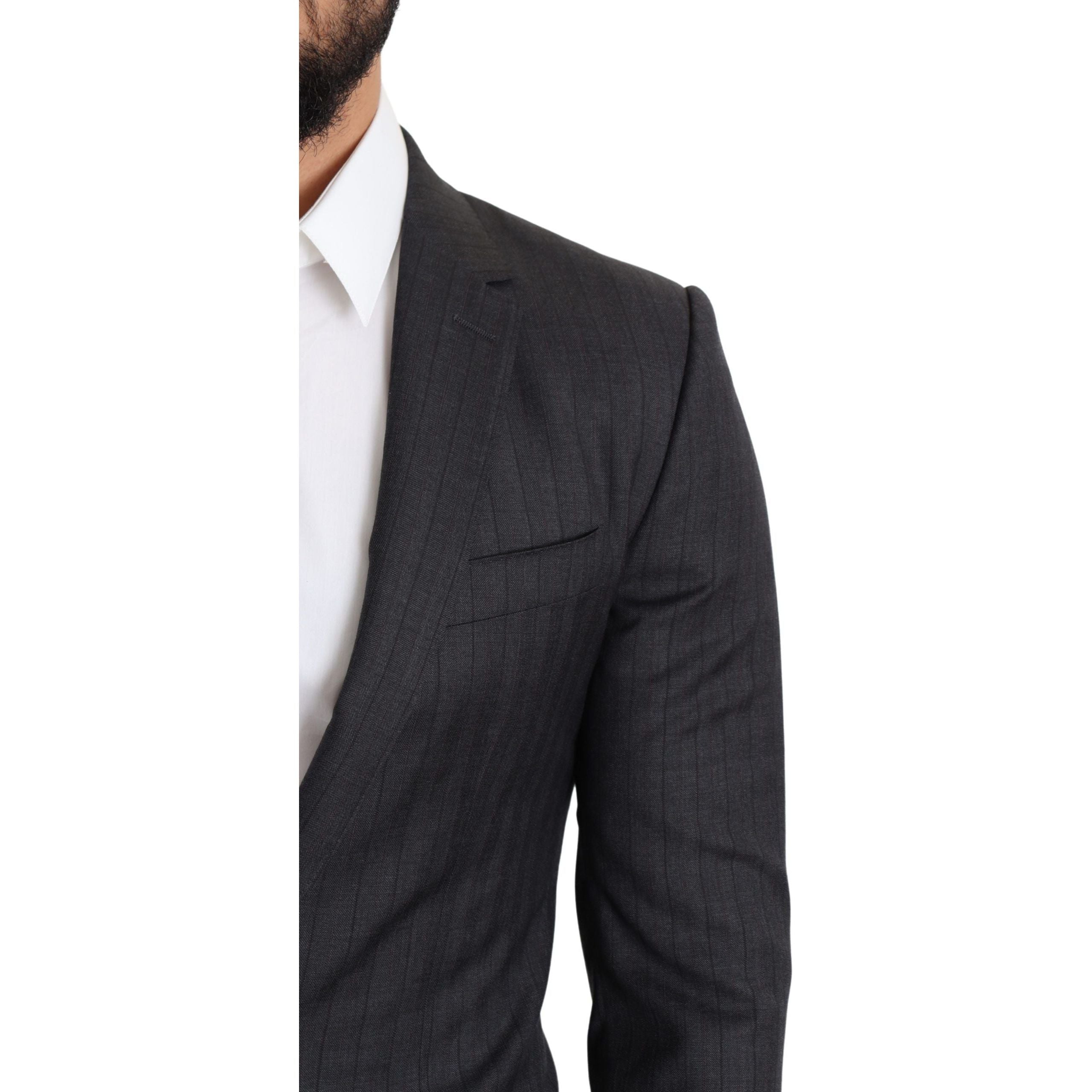 Dolce & Gabbana Black Virgin Wool Martini Blazer
