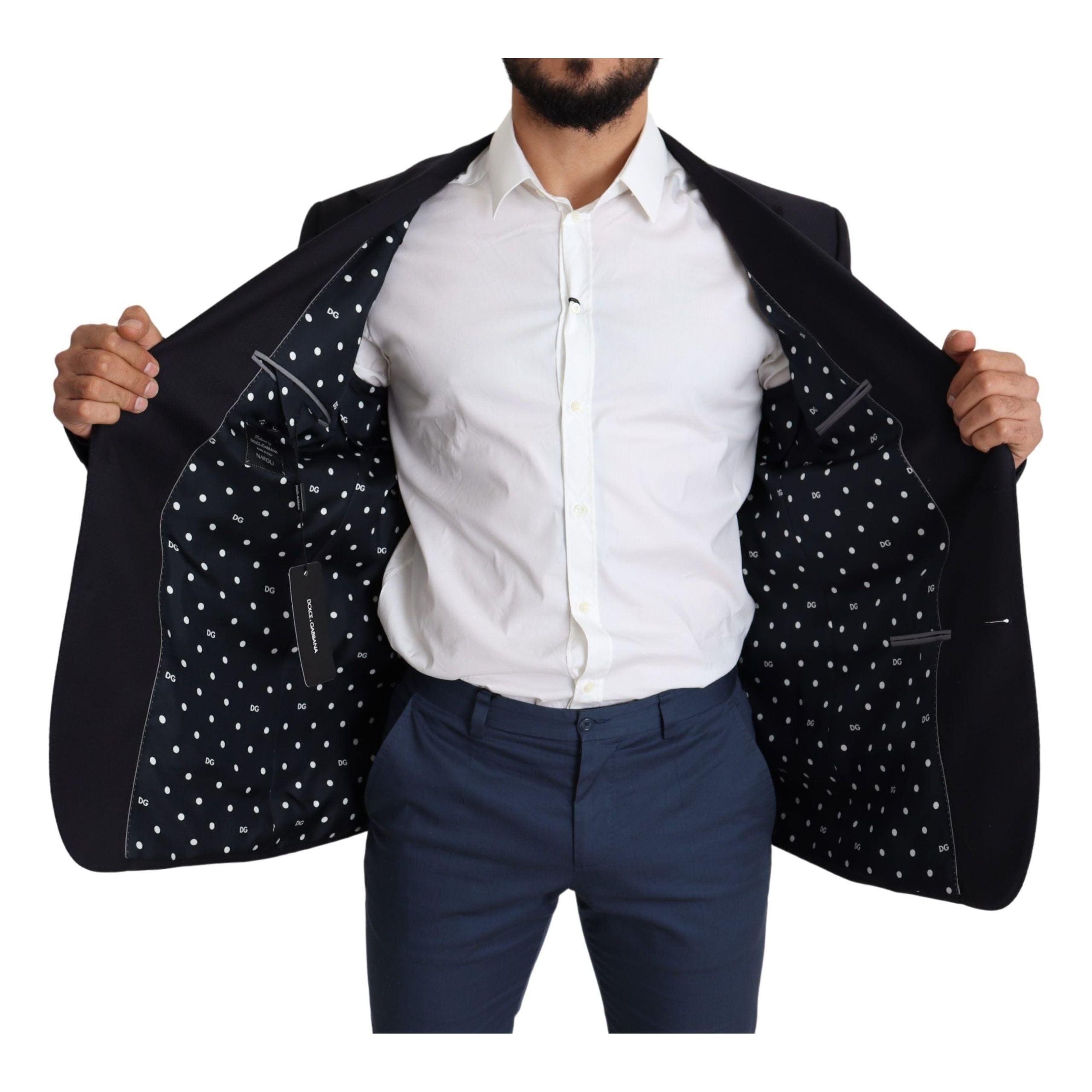 Dolce & Gabbana Black Virgin Wool Blazer