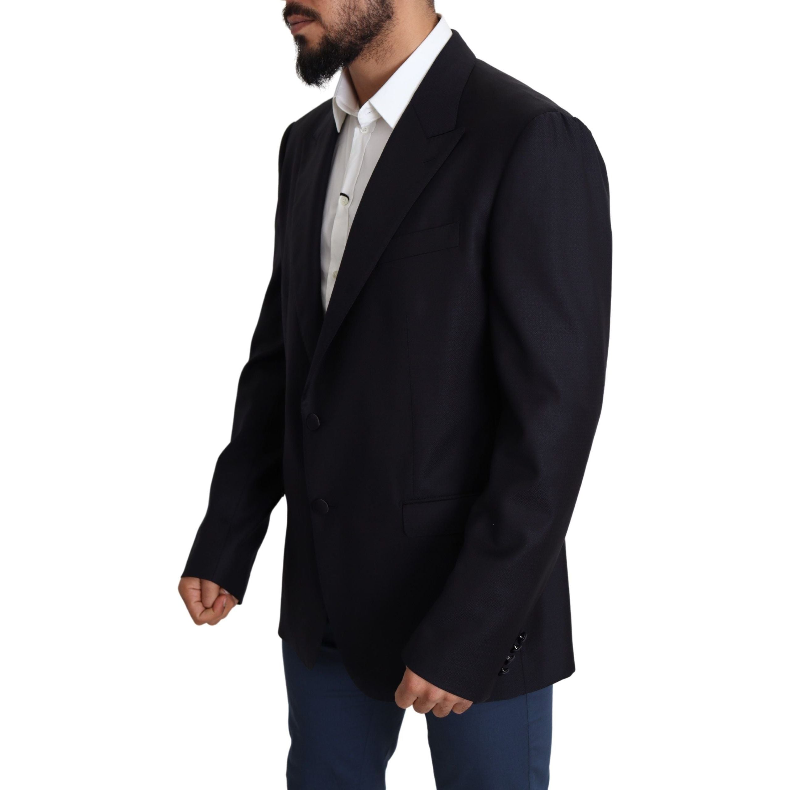 Dolce & Gabbana Black Virgin Wool Blazer