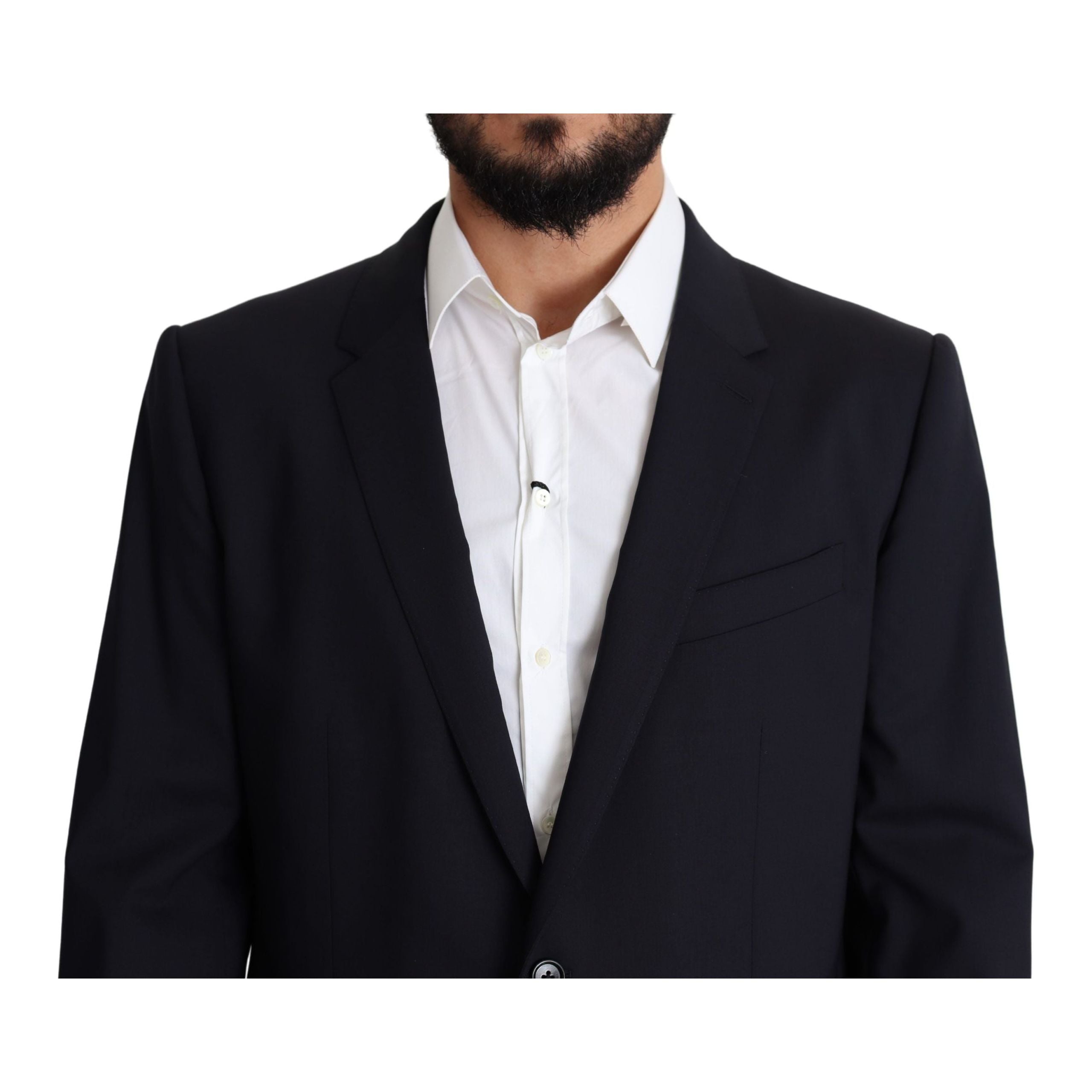 Dolce & Gabbana Exquisite Black Wool Stretch Martini Blazer