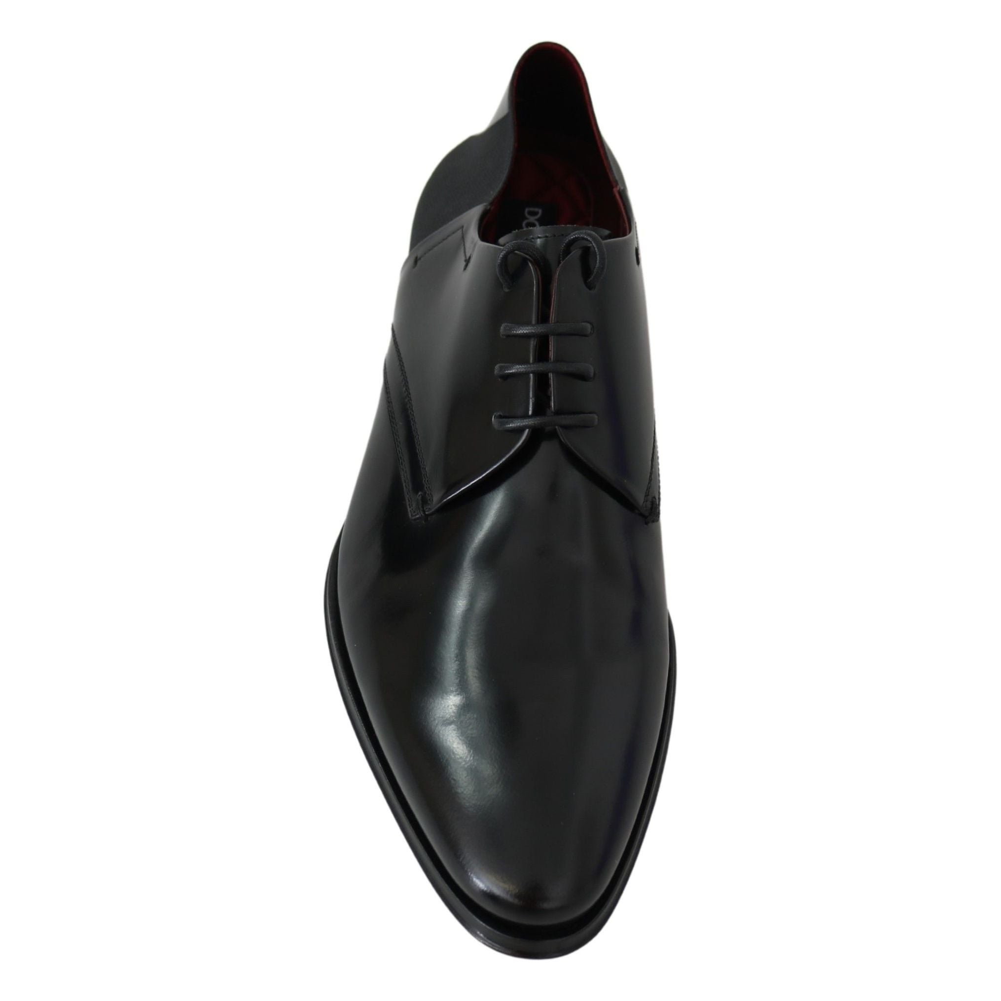 Dolce & Gabbana Black Leather Derby Shoes for Sophisticated Style