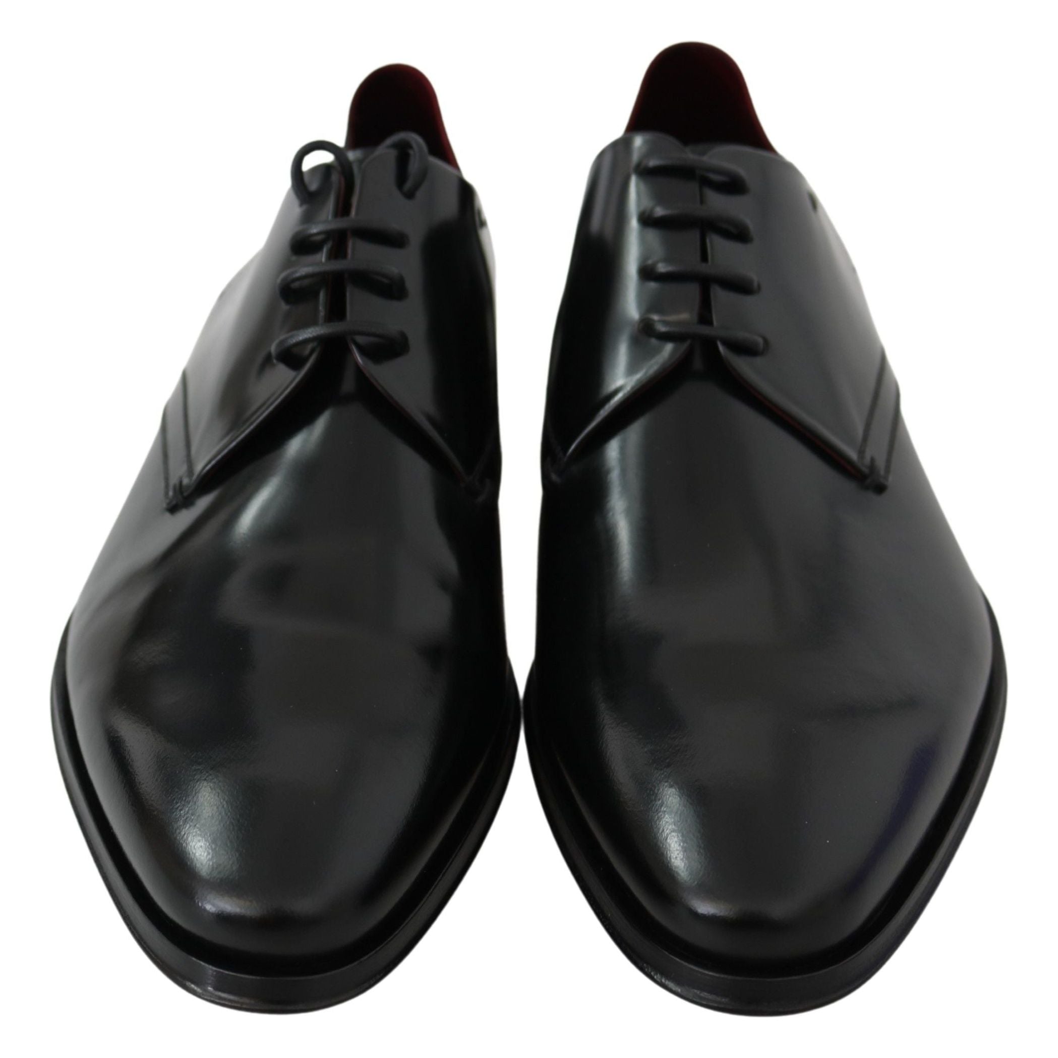 Dolce & Gabbana Black Leather Derby Shoes for Sophisticated Style
