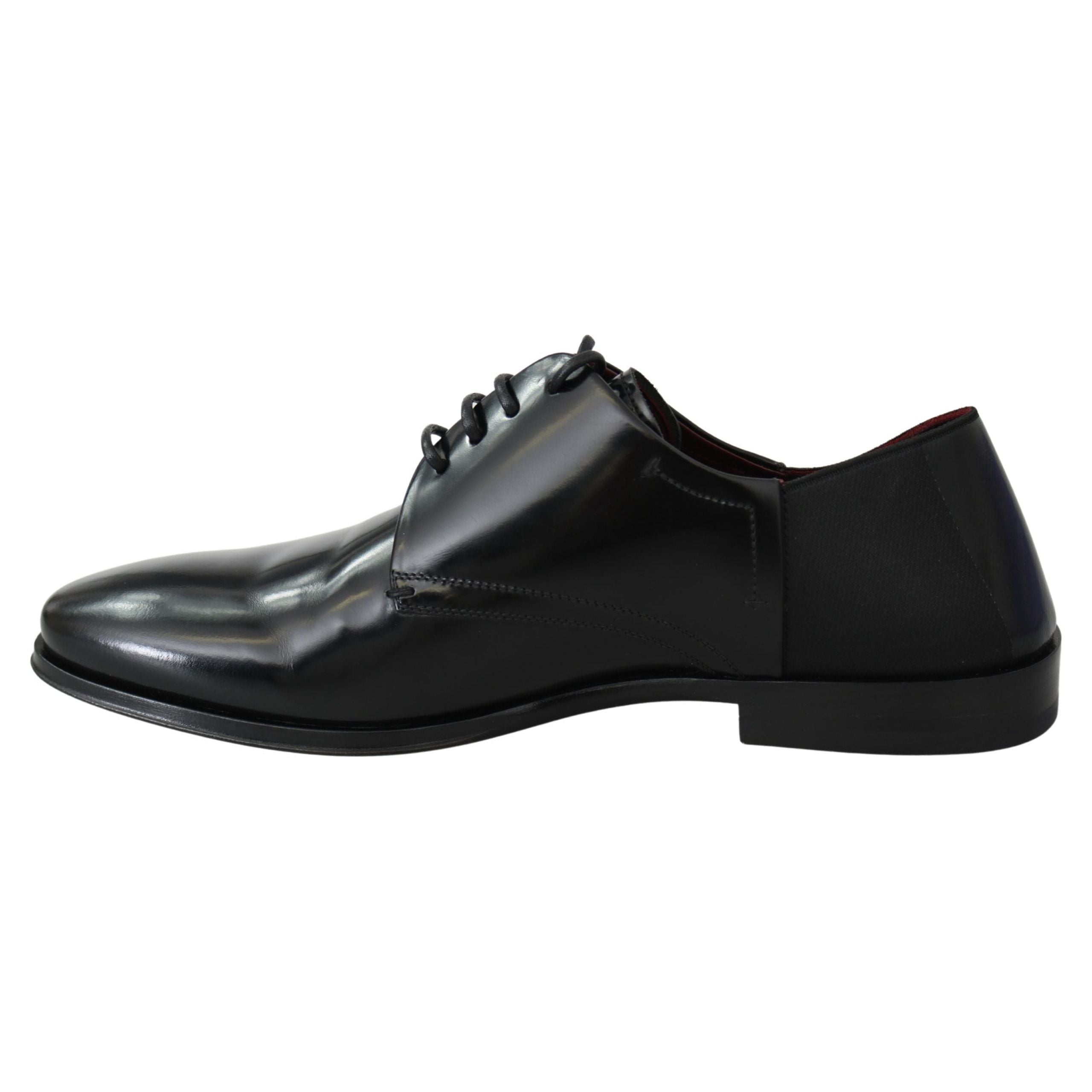 Dolce & Gabbana Black Leather Derby Shoes for Sophisticated Style