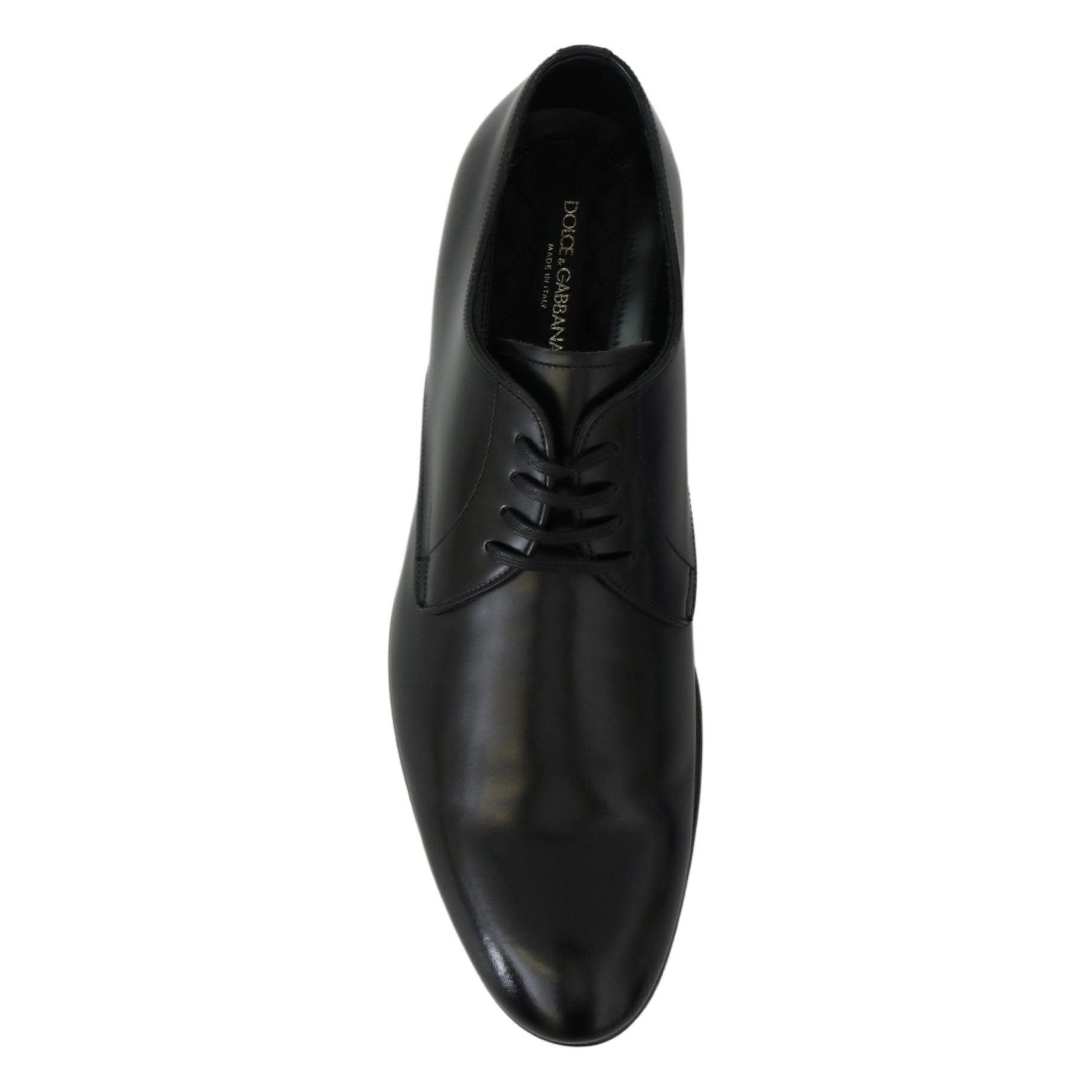Dolce & Gabbana Black Leather Derby Shoes Modern Classic