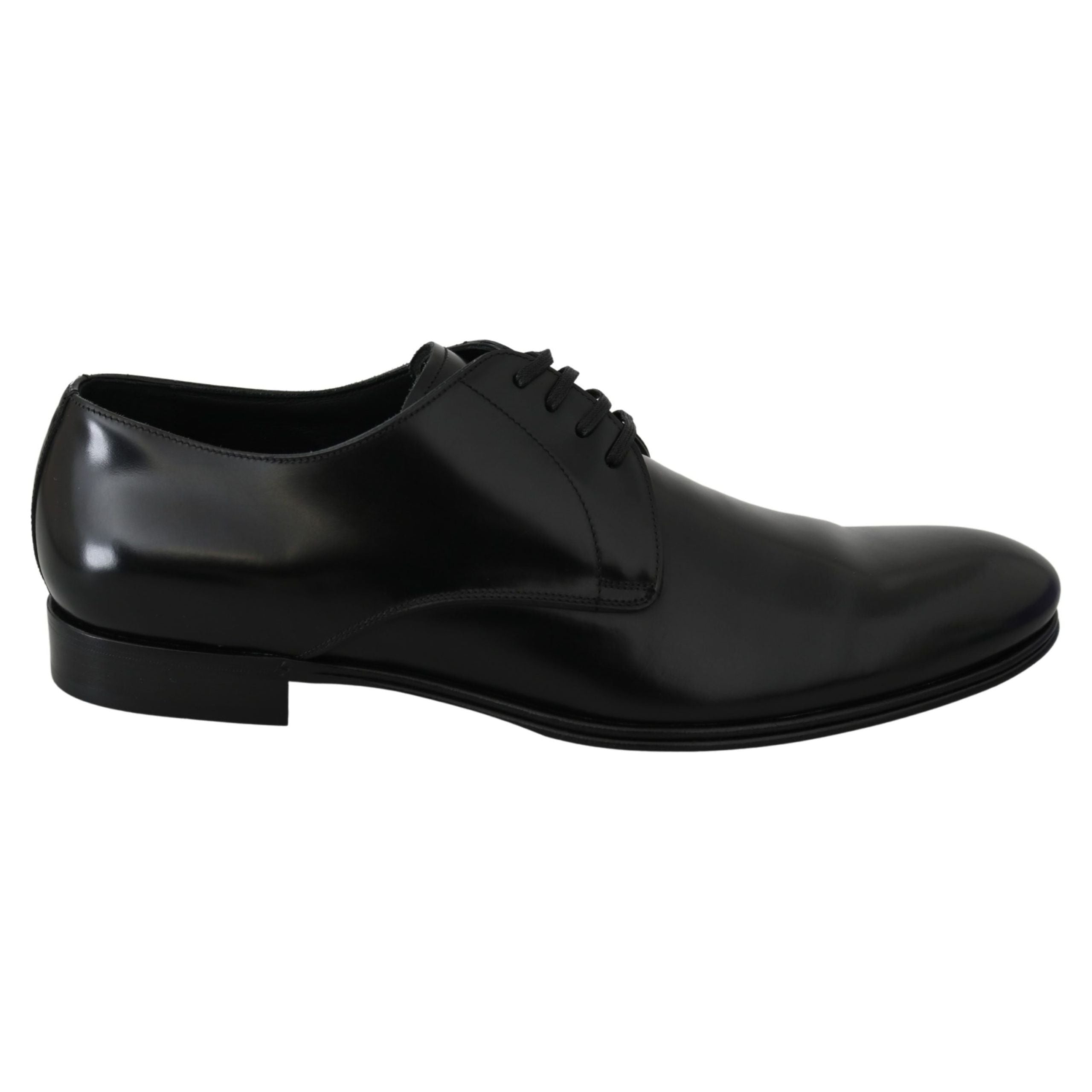 Dolce & Gabbana Black Leather Derby Shoes Modern Classic