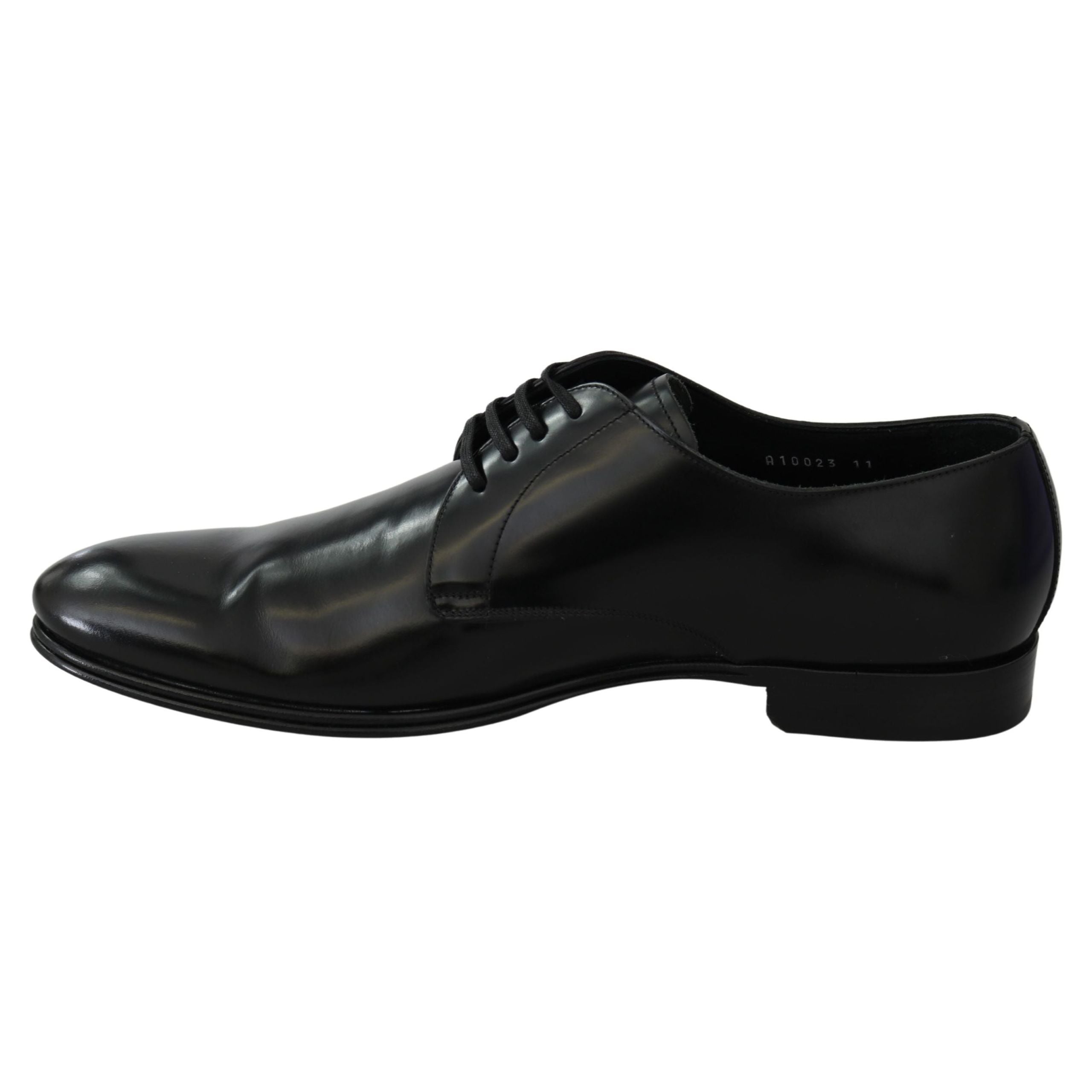 Dolce & Gabbana Black Leather Derby Shoes Modern Classic