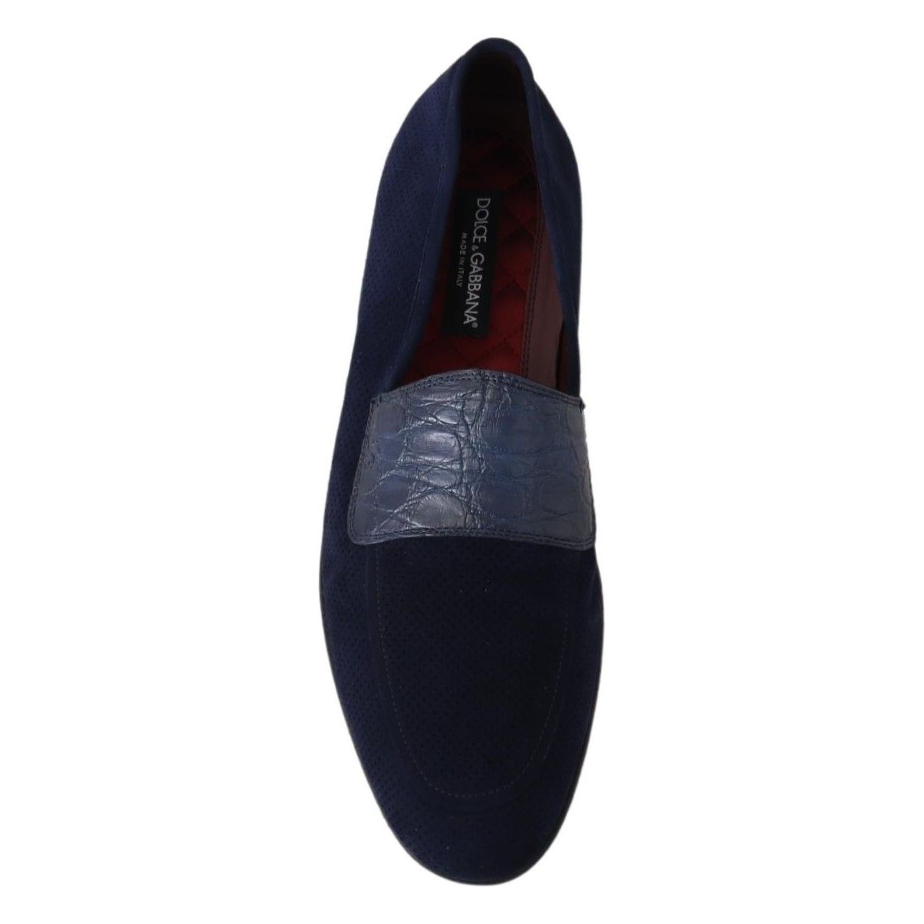 Dolce & Gabbana Blue Suede Leather Loafers Collection