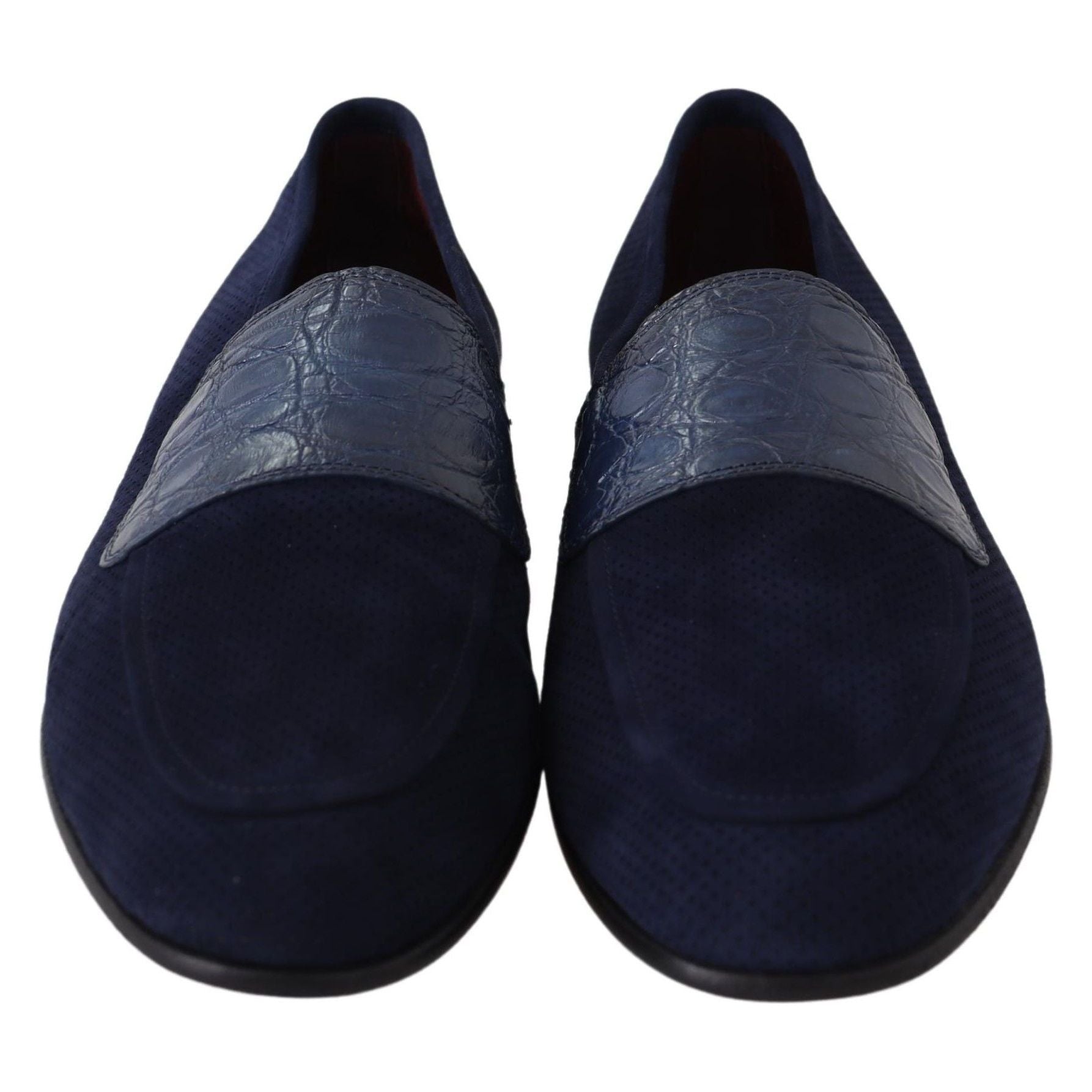 Dolce & Gabbana Blue Suede Leather Loafers Collection