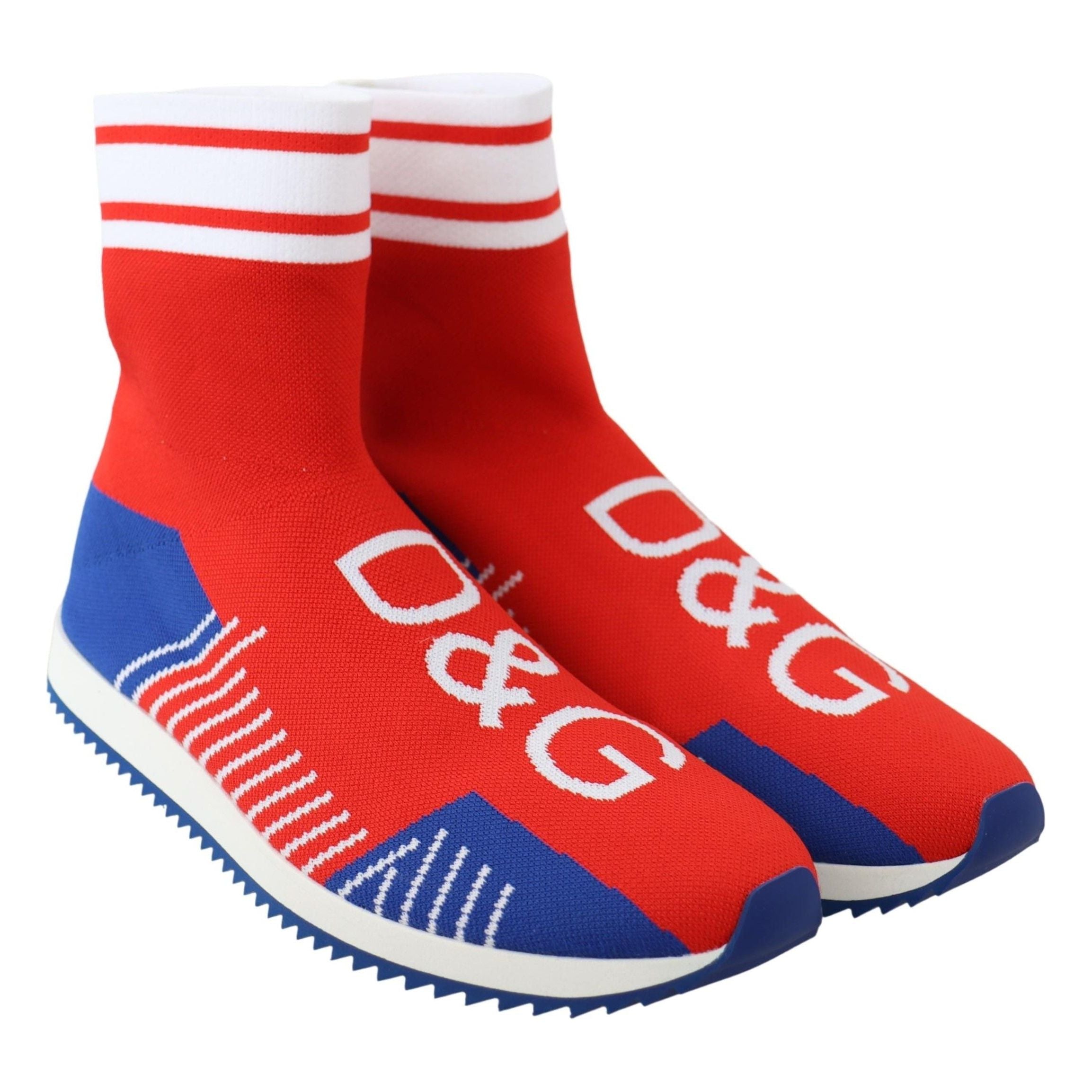 Dolce & Gabbana Red Cotton Sneakers for Elevated Style