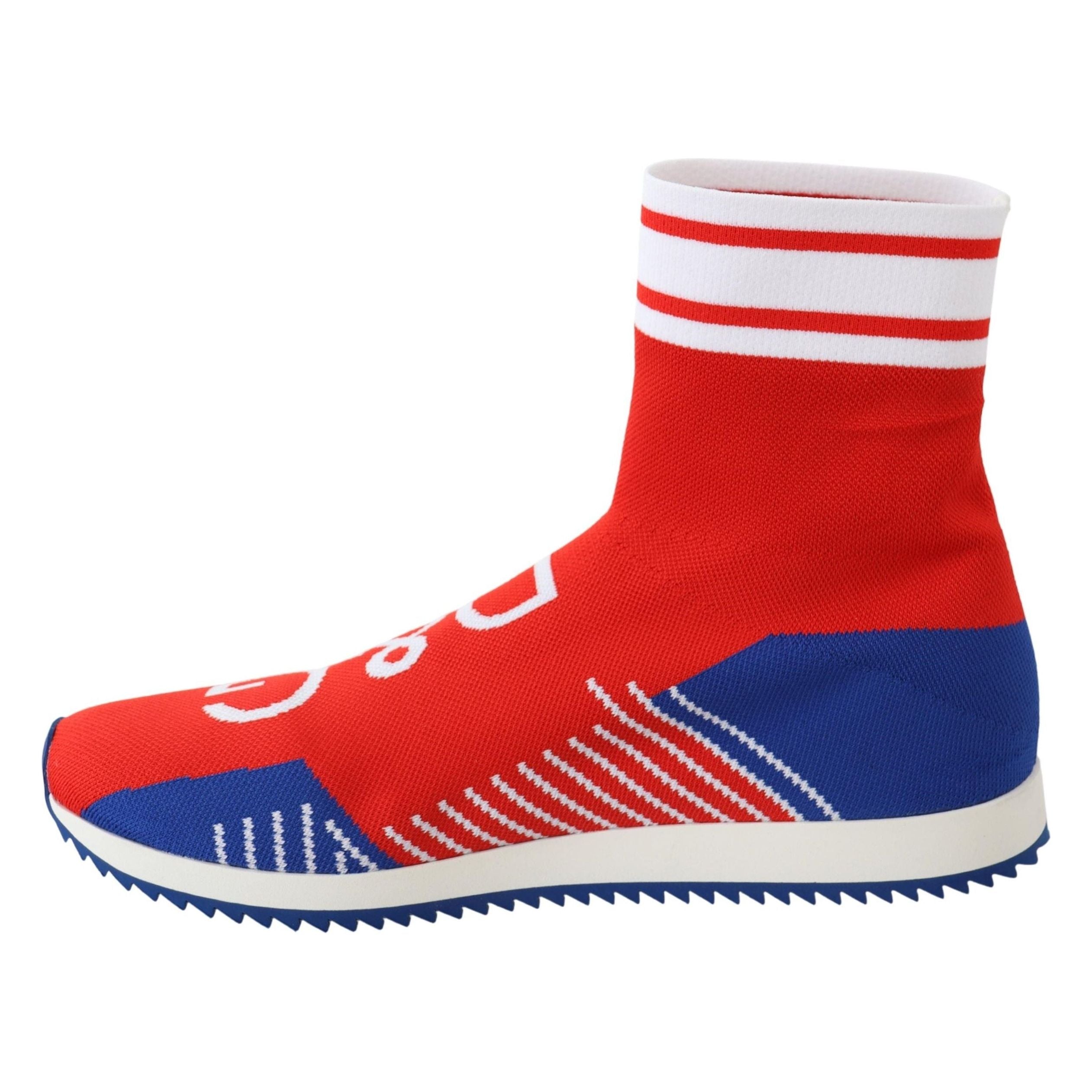 Dolce & Gabbana Red Cotton Sneakers for Elevated Style