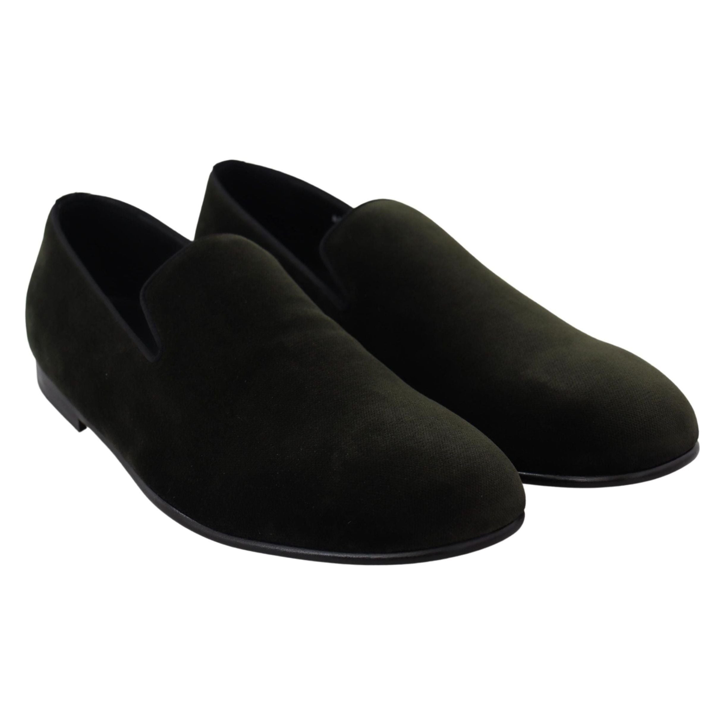 Dolce & Gabbana Green Velvet Loafers for Sophistication