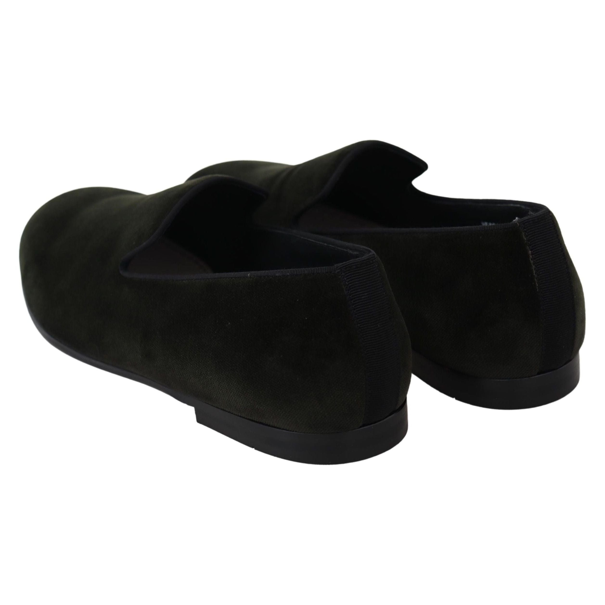 Dolce & Gabbana Green Velvet Loafers for Sophistication