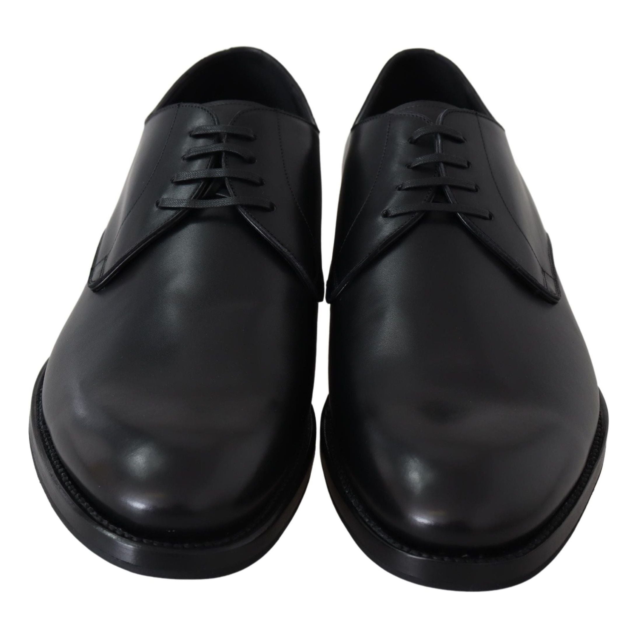 Dolce & Gabbana Black Leather Derby Dress Shoes