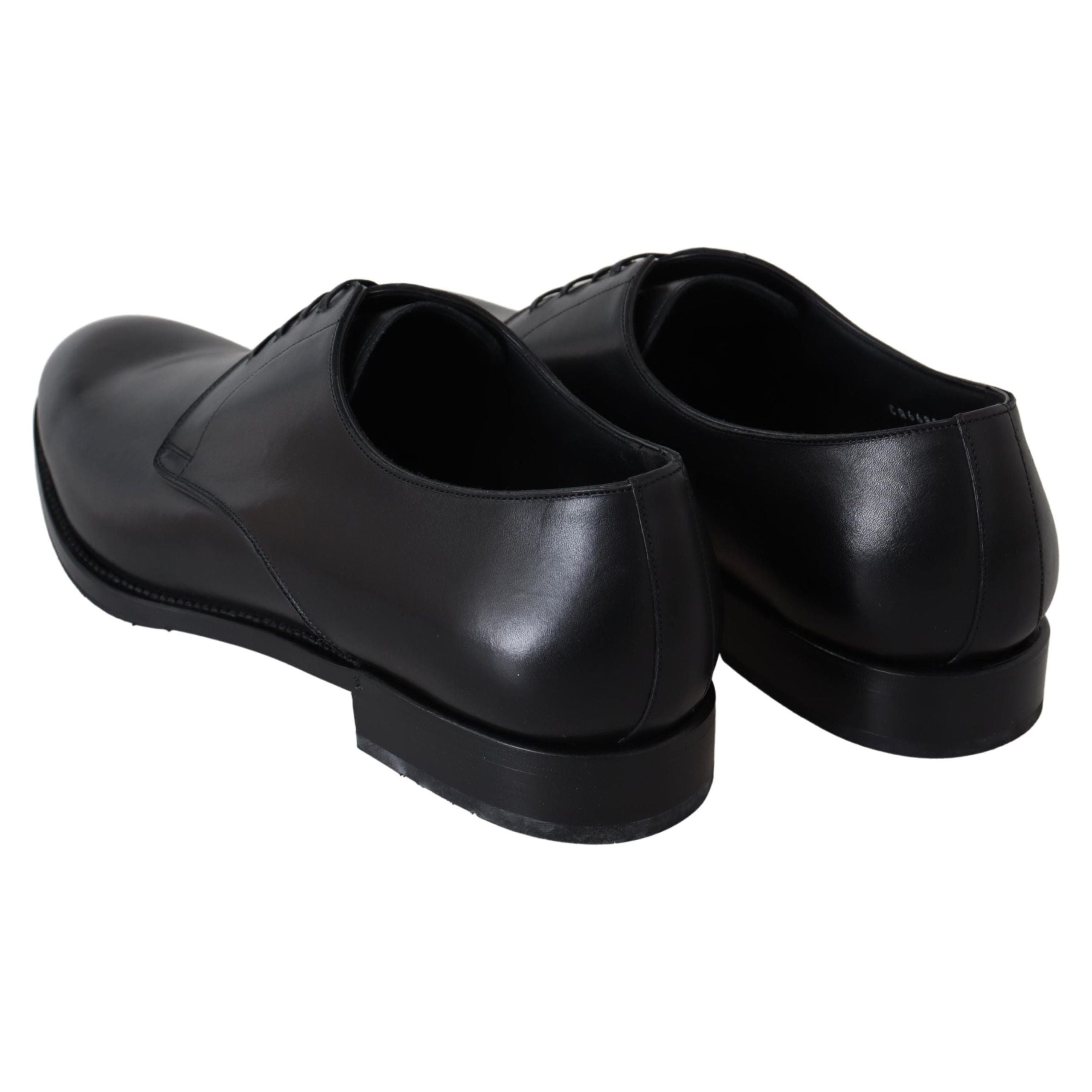 Dolce & Gabbana Black Leather Derby Dress Shoes