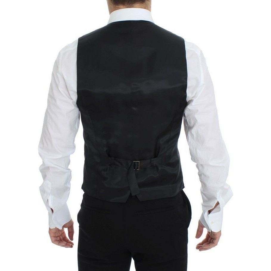 Dolce & Gabbana Gray Wool Blend Dress Vest Excellence